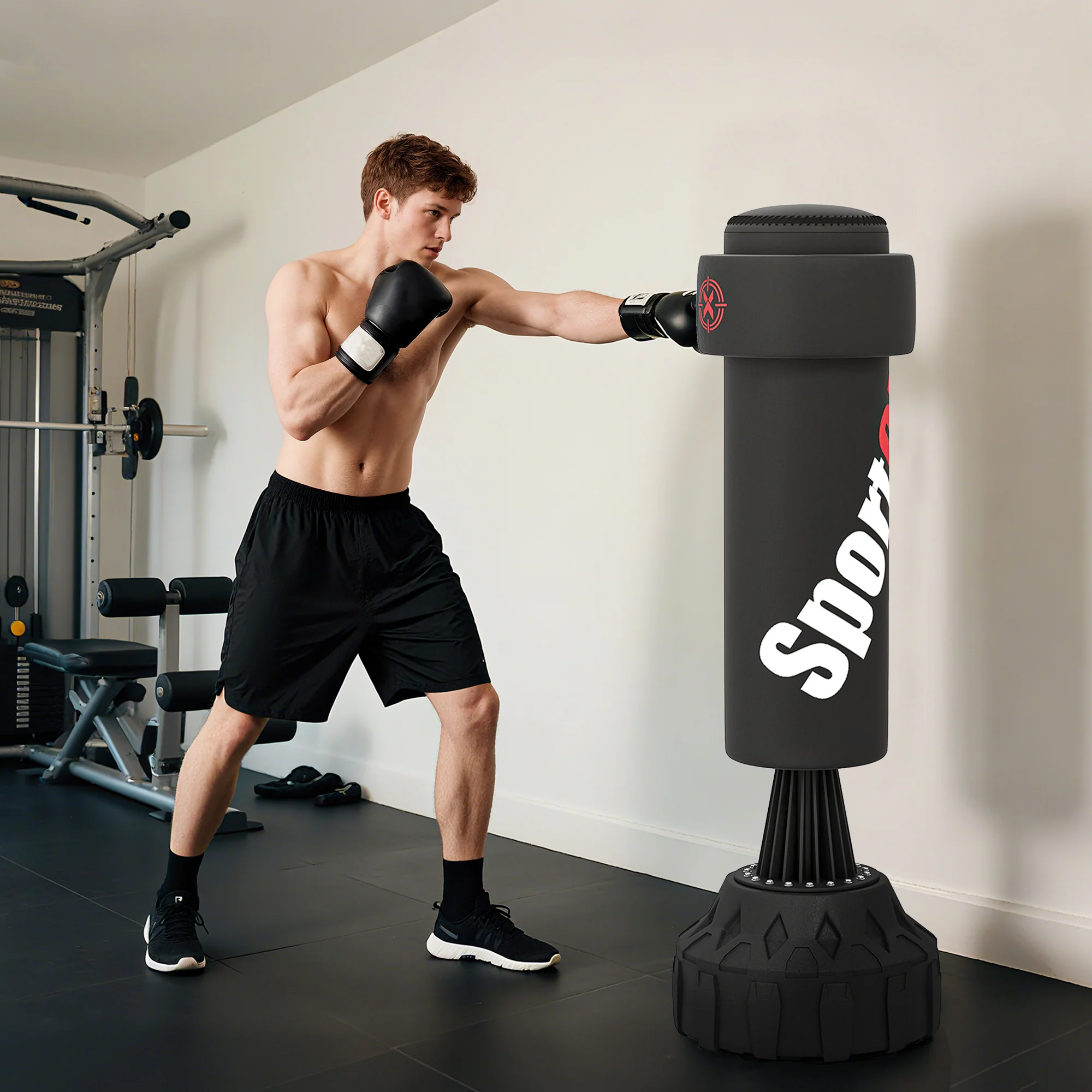 SPORTNOW Freestanding Punching Bag, 175cm Boxing Bag with Stand, Hand Wrap - Image 8