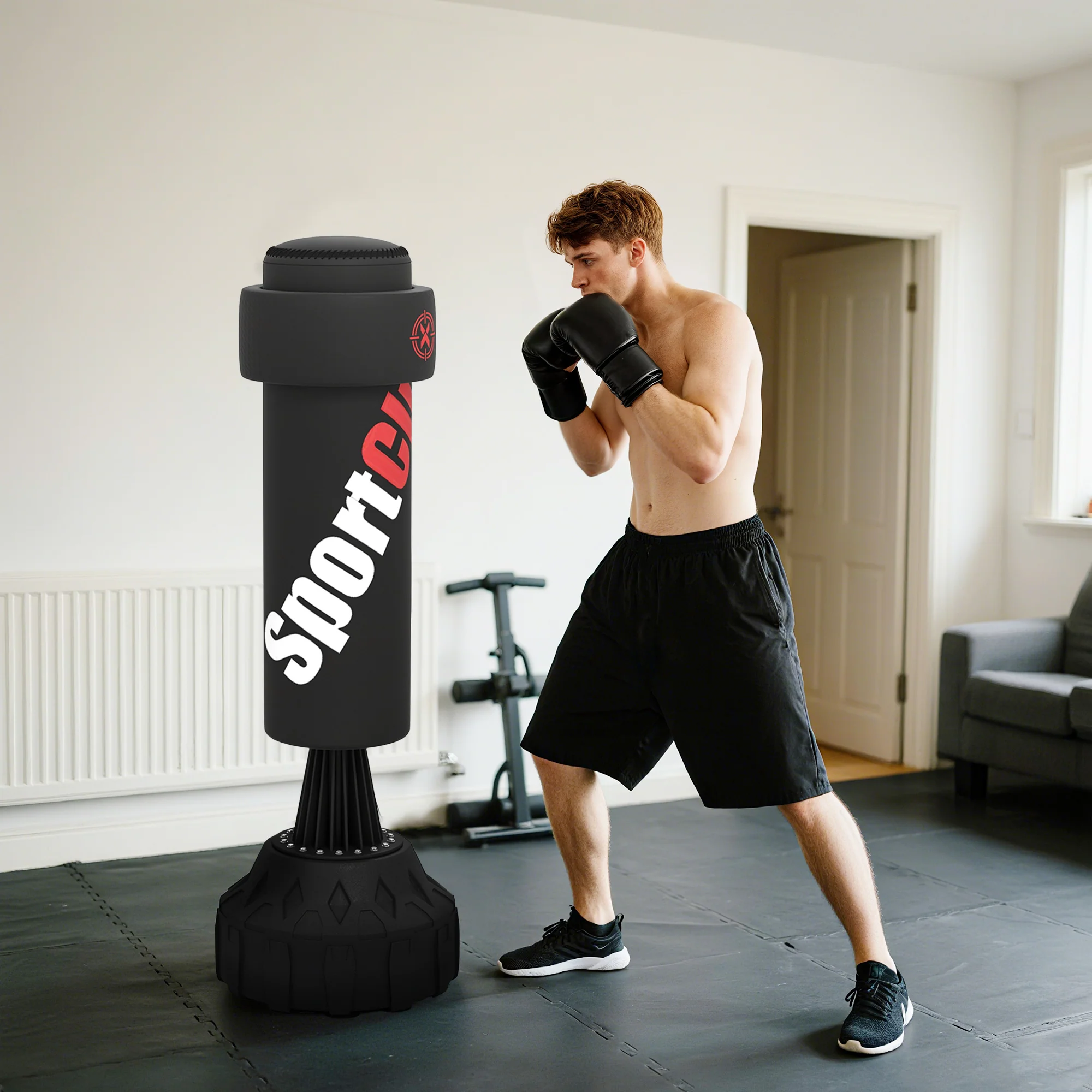 SPORTNOW Freestanding Punching Bag, 175cm Boxing Bag with Stand, Hand Wrap - Image 9