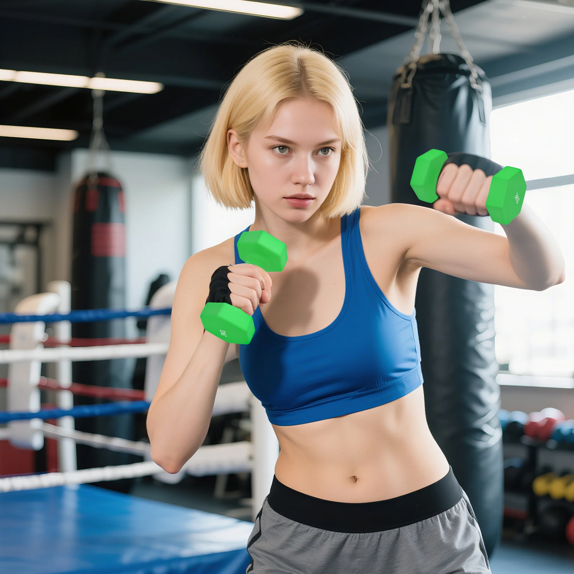SPORTNOW Hex Dumbbells Set With Dumbbell Rack, 2 X 1kg, 2 X 2kg, 2 X 3kg - Image 8