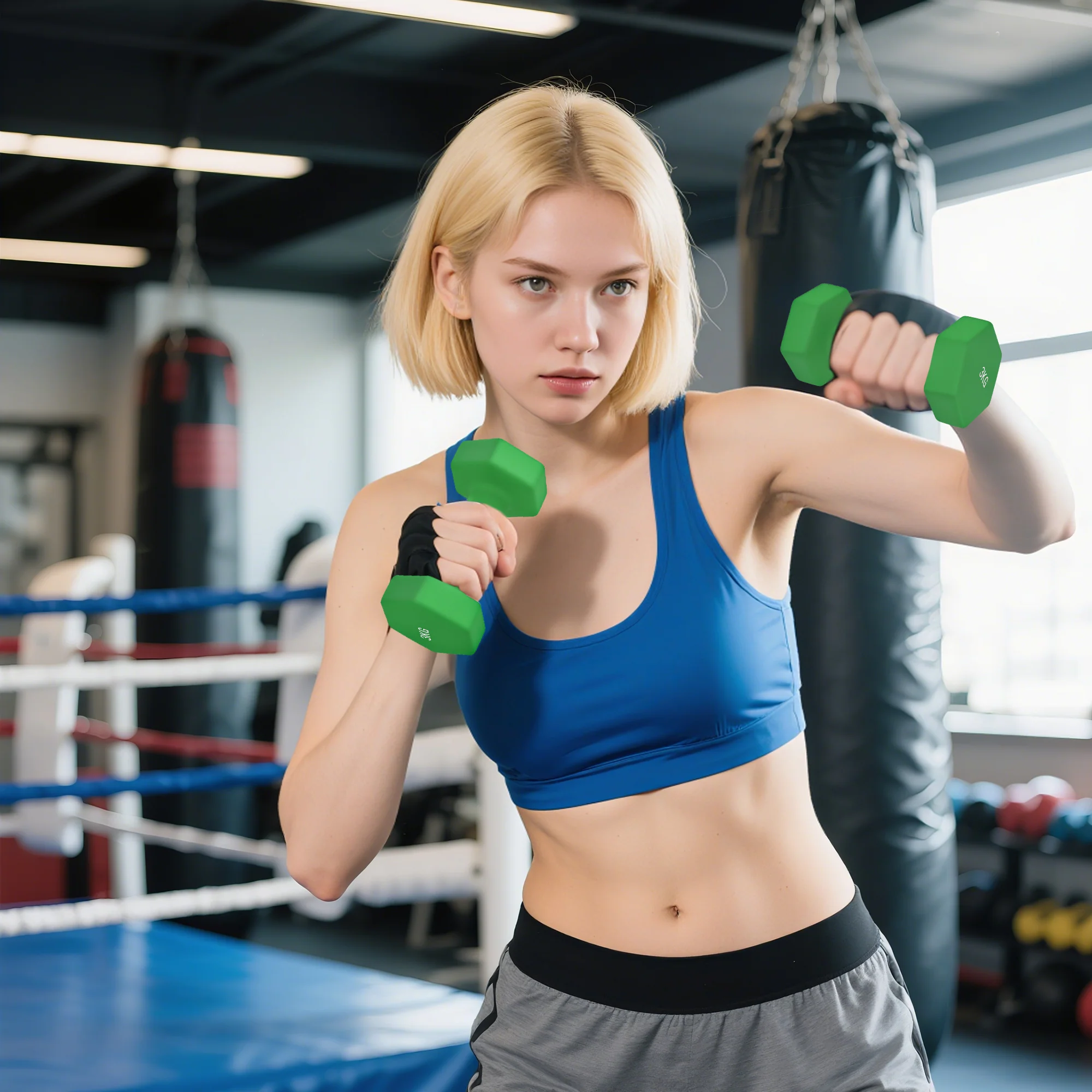 SPORTNOW Hex Dumbbells Set With Dumbbell Rack, 2 X 1kg, 2 X 3kg, 2 X 5kg - Image 9