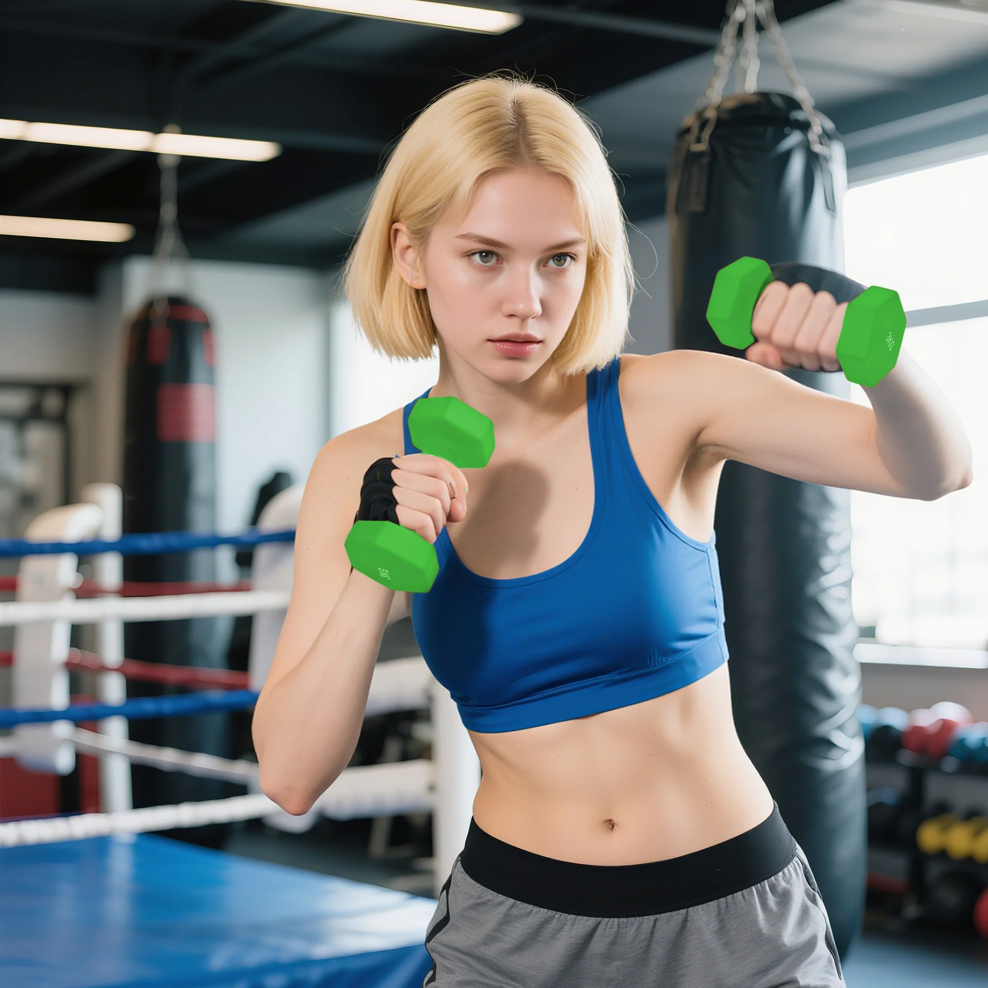 SPORTNOW Hex Dumbbells Set With Dumbbell Rack, 2 X 1kg, 2 X 3kg, 2 X 5kg - Image 9