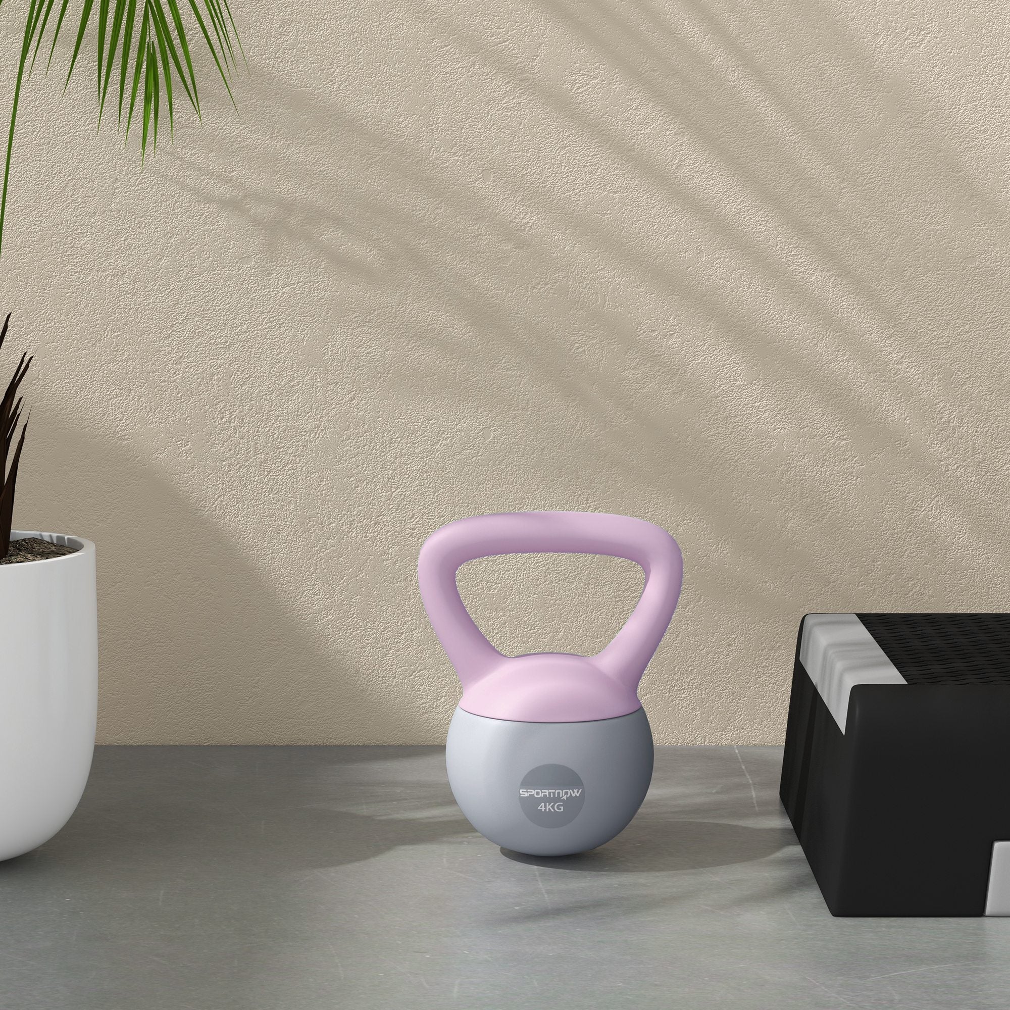 SPORTNOW Kettlebell W/ Soft Body And Non-Slip Handle, Purple And Grey - Image 7