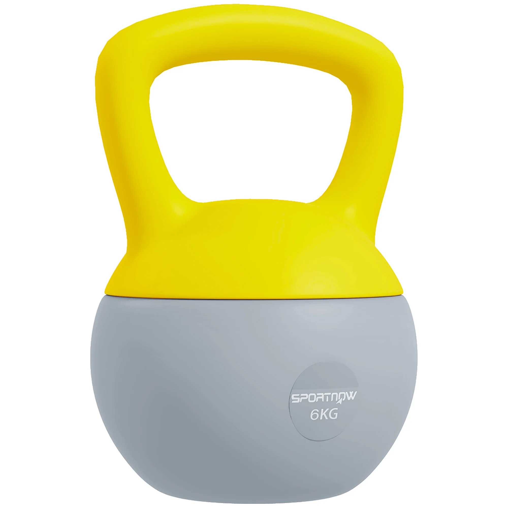 SPORTNOW Kettlebell W/ Soft Body And Non-Slip Handle, Yellow And Grey - Image 10