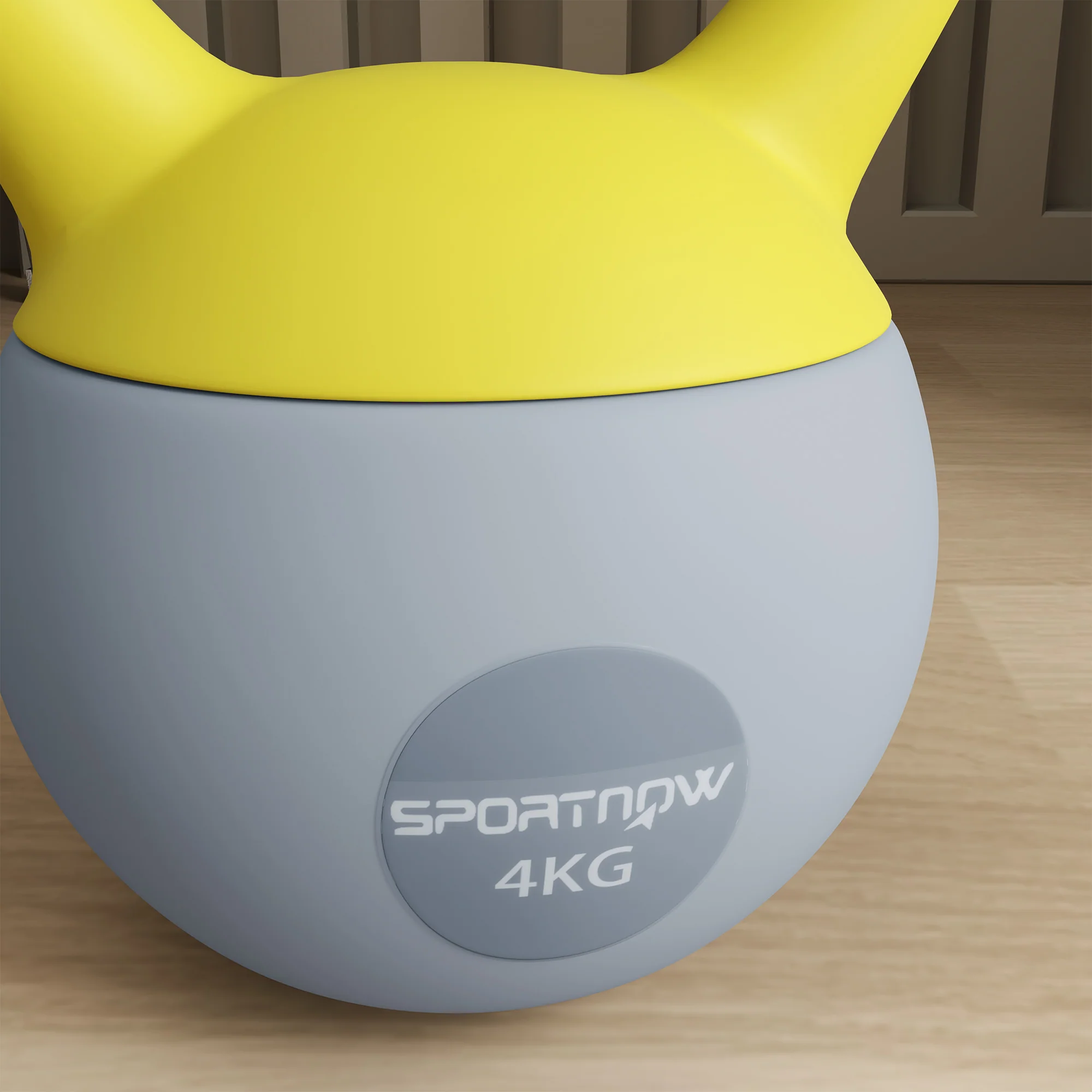 SPORTNOW Kettlebell W/ Soft Body And Non-Slip Handle, Yellow And Grey - Image 9
