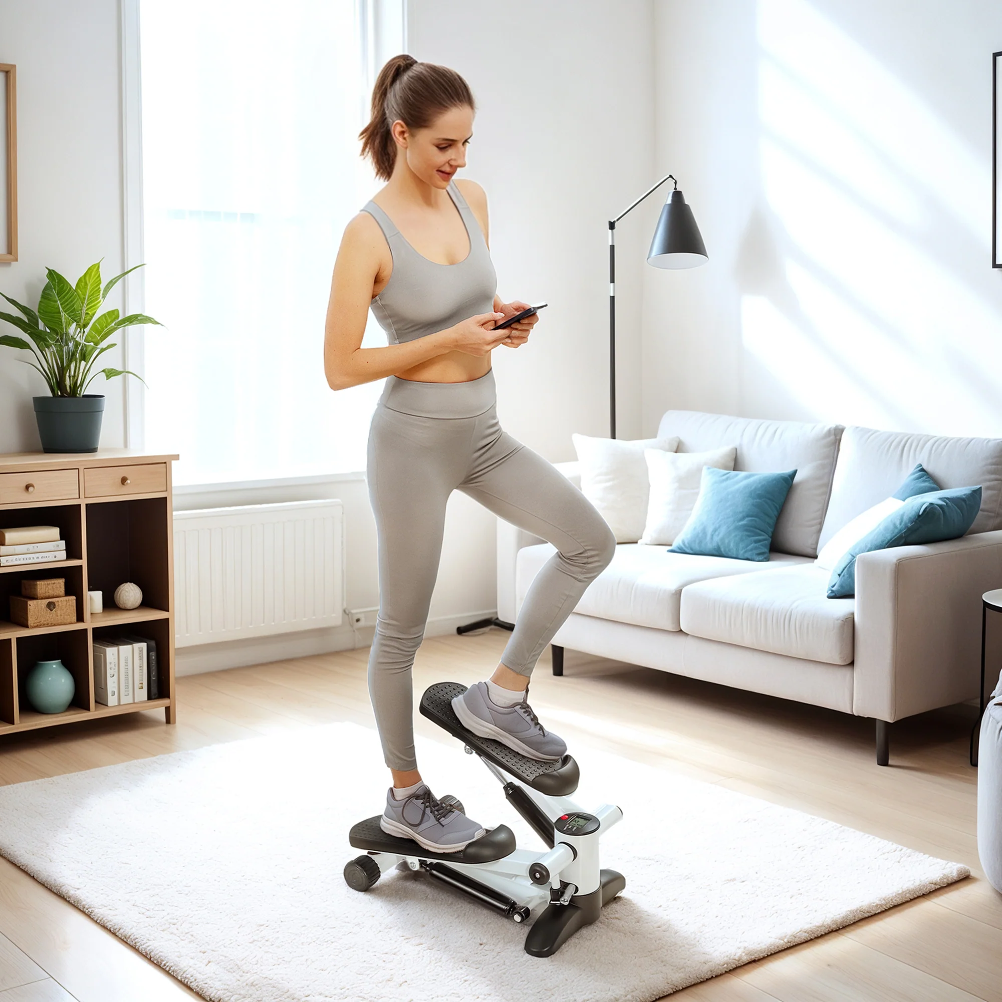 SPORTNOW Mini Stepper Machine With LCD Monitor And Non-Slip Pedals - Image 11