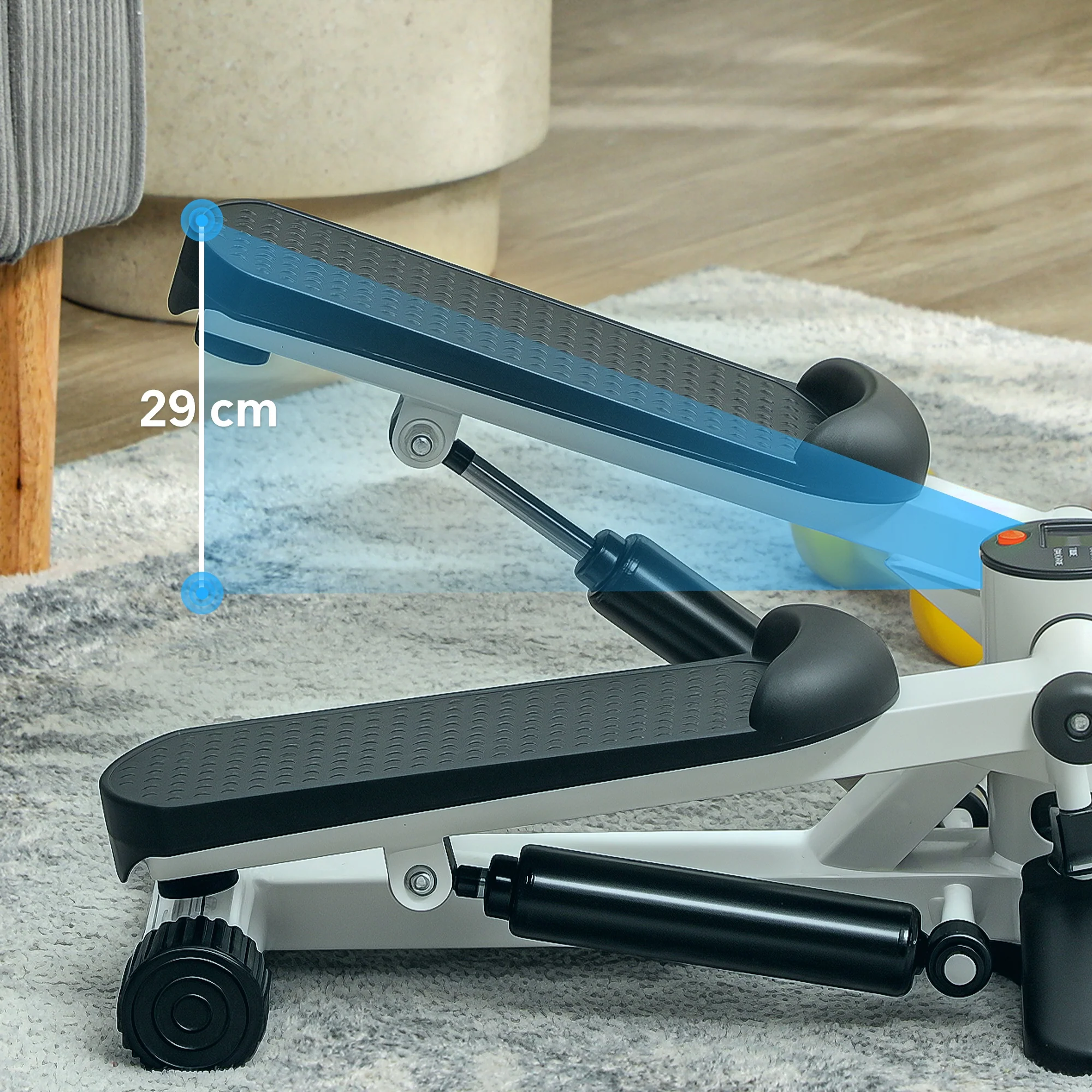 SPORTNOW Mini Stepper Machine With LCD Monitor And Non-Slip Pedals - Image 16
