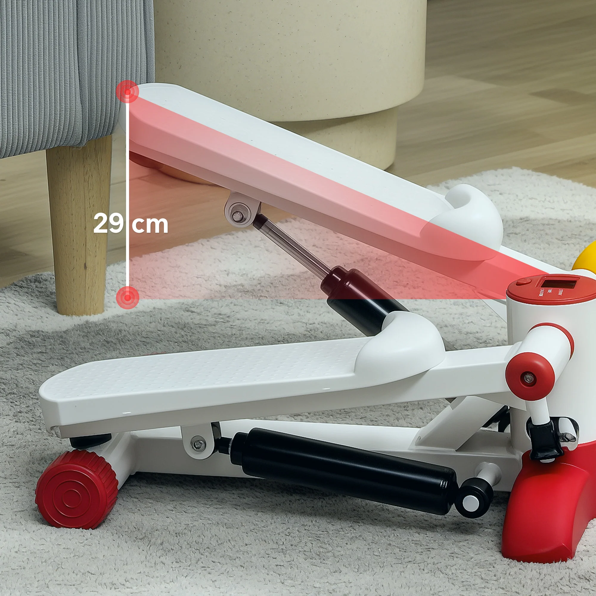 SPORTNOW Mini Stepper Machine With LCD Monitor And Non-Slip Pedals - Image 7