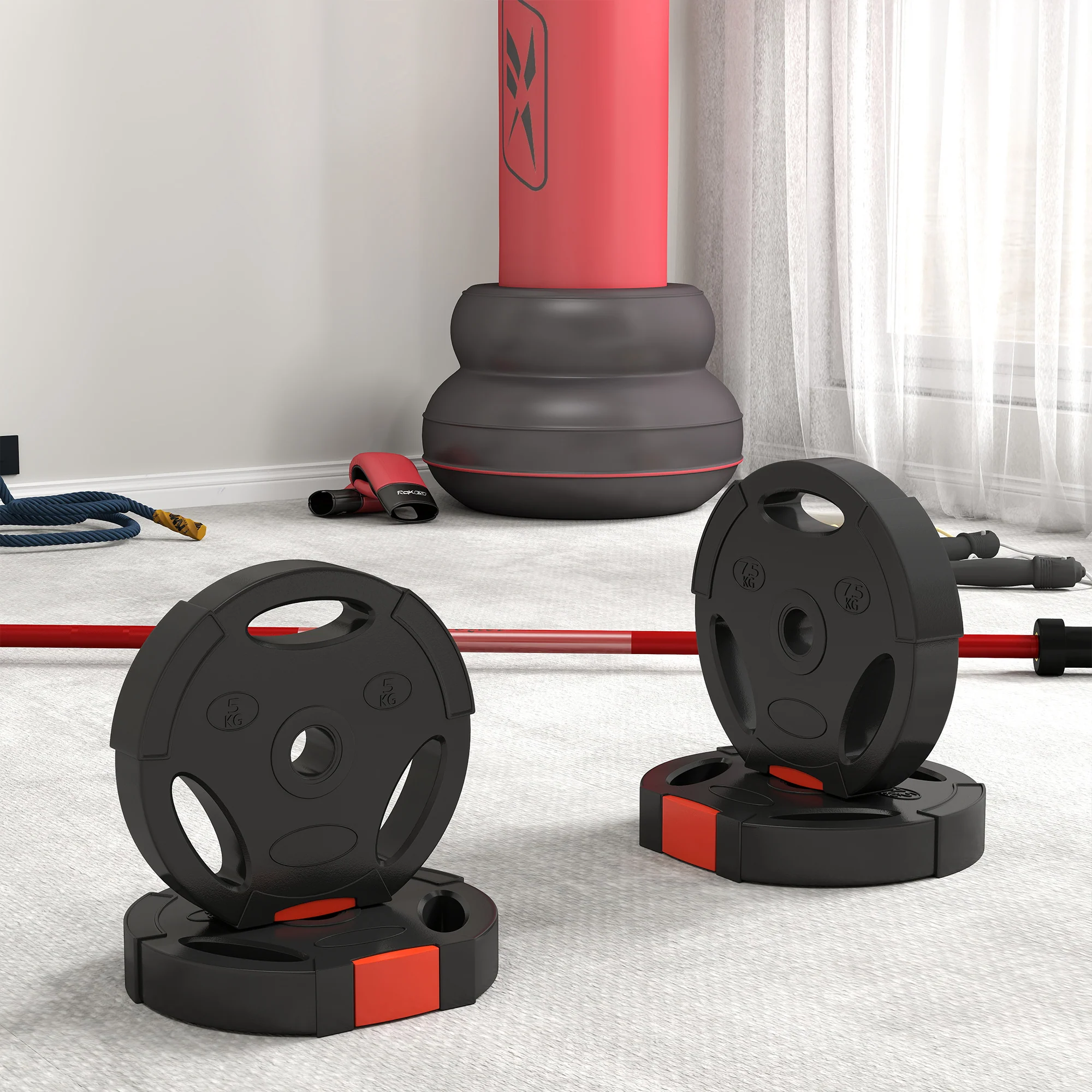 SPORTNOW Olympic Weight Plates Set For Home Gym - Image 16