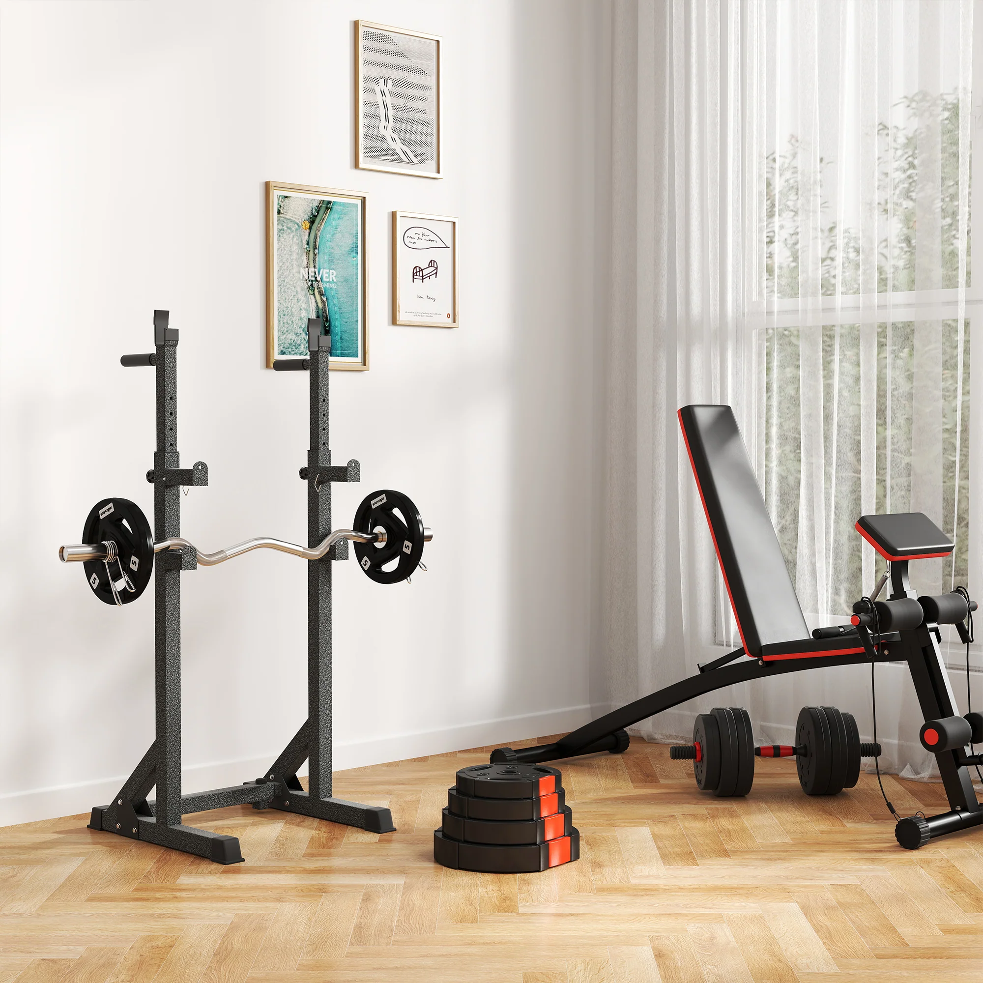 SPORTNOW Olympic Weight Plates Set For Home Gym - Image 17