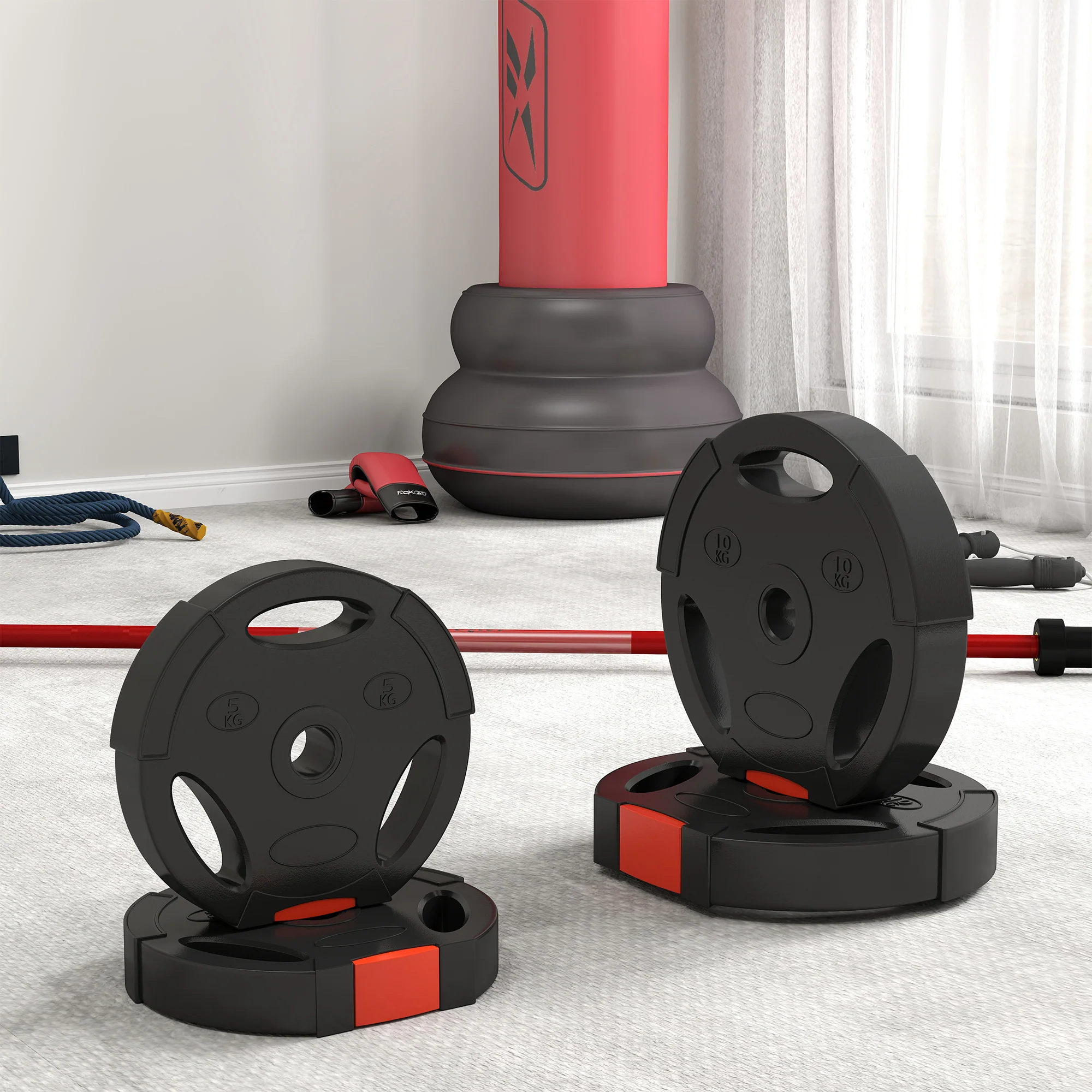 SPORTNOW Olympic Weight Plates Set For Home Gym - Image 25