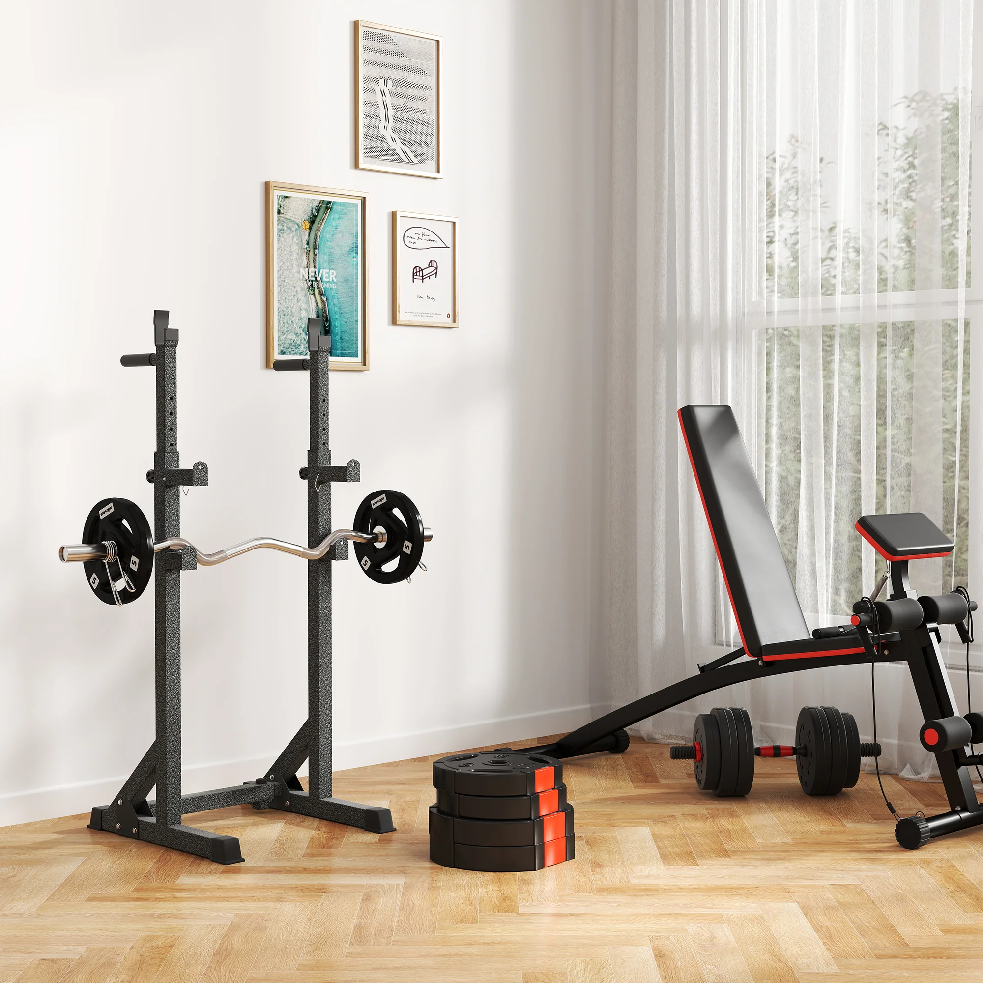 SPORTNOW Olympic Weight Plates Set For Home Gym - Image 26