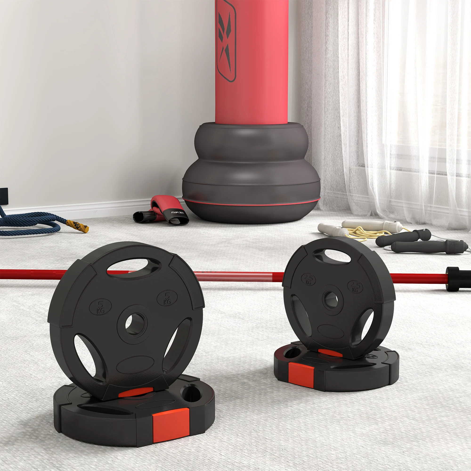 SPORTNOW Olympic Weight Plates Set For Home Gym - Image 7