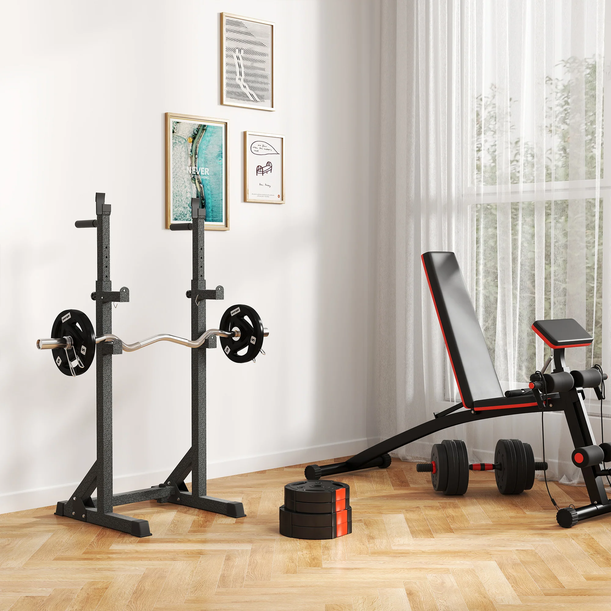SPORTNOW Olympic Weight Plates Set For Home Gym - Image 8