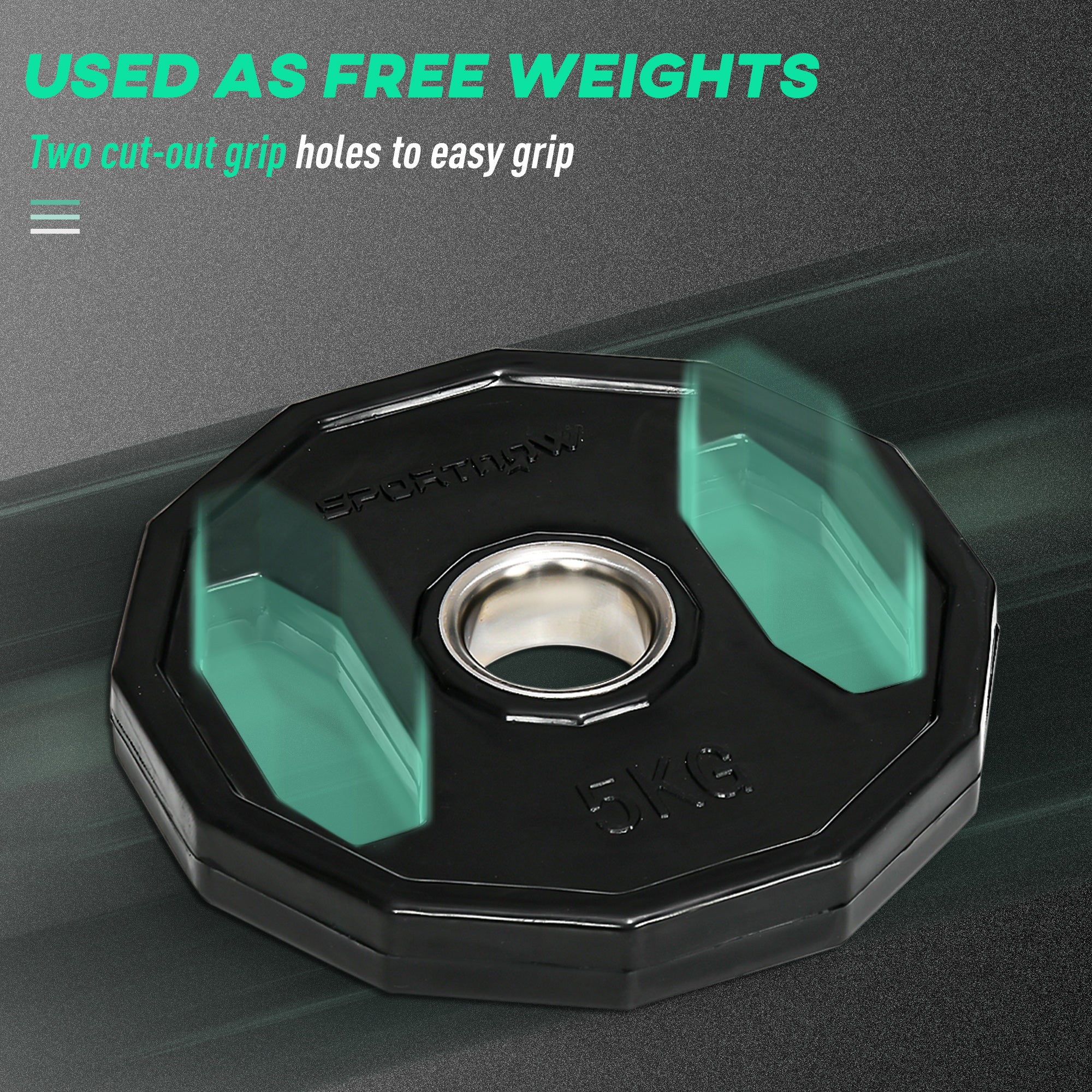 SPORTNOW Olympic Weight Plates Set With 2inch - 5cm Holes For Home Gym - Image 3