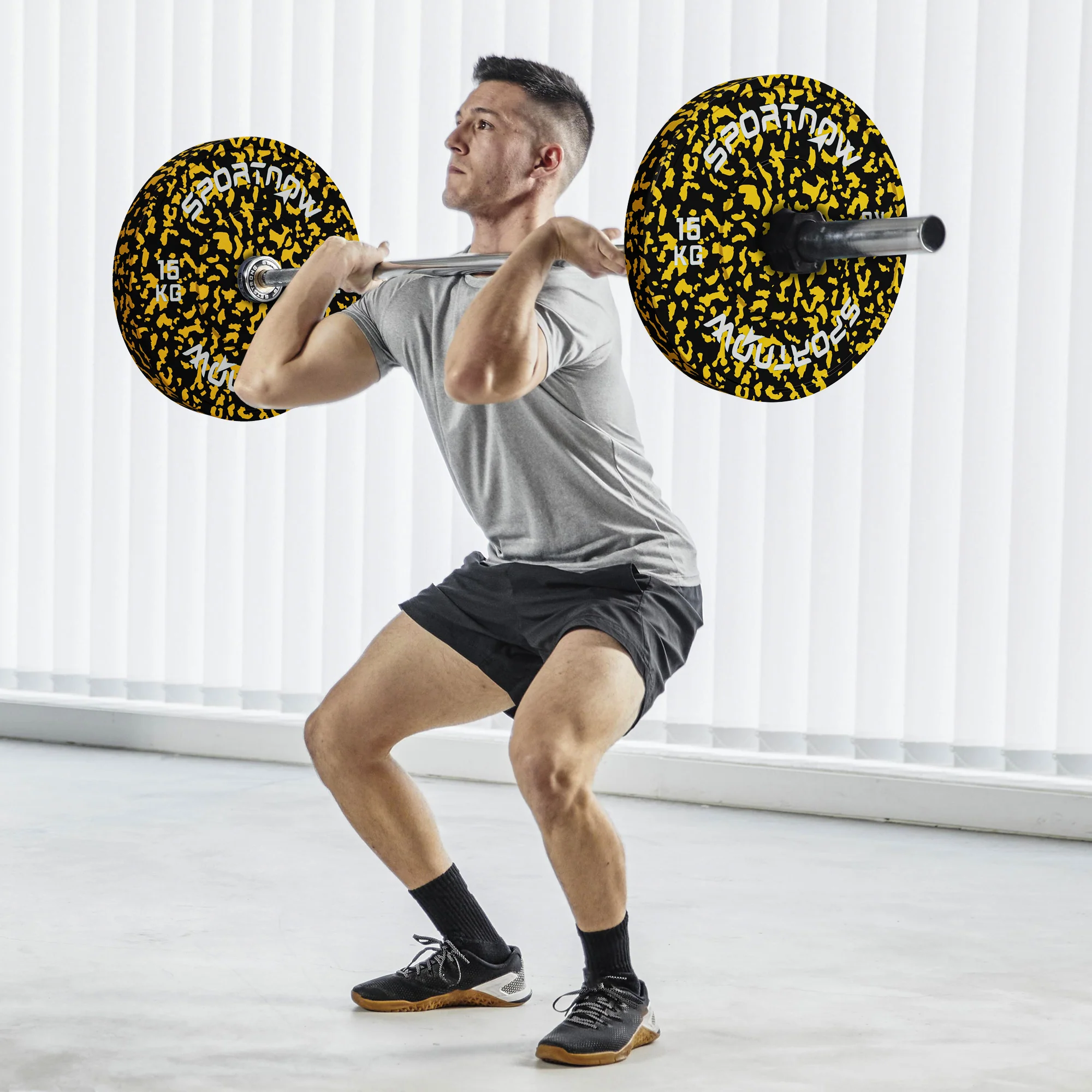 SPORTNOW Olympic Weight Plates With 5cm Holes For Weight Lifting - Image 11