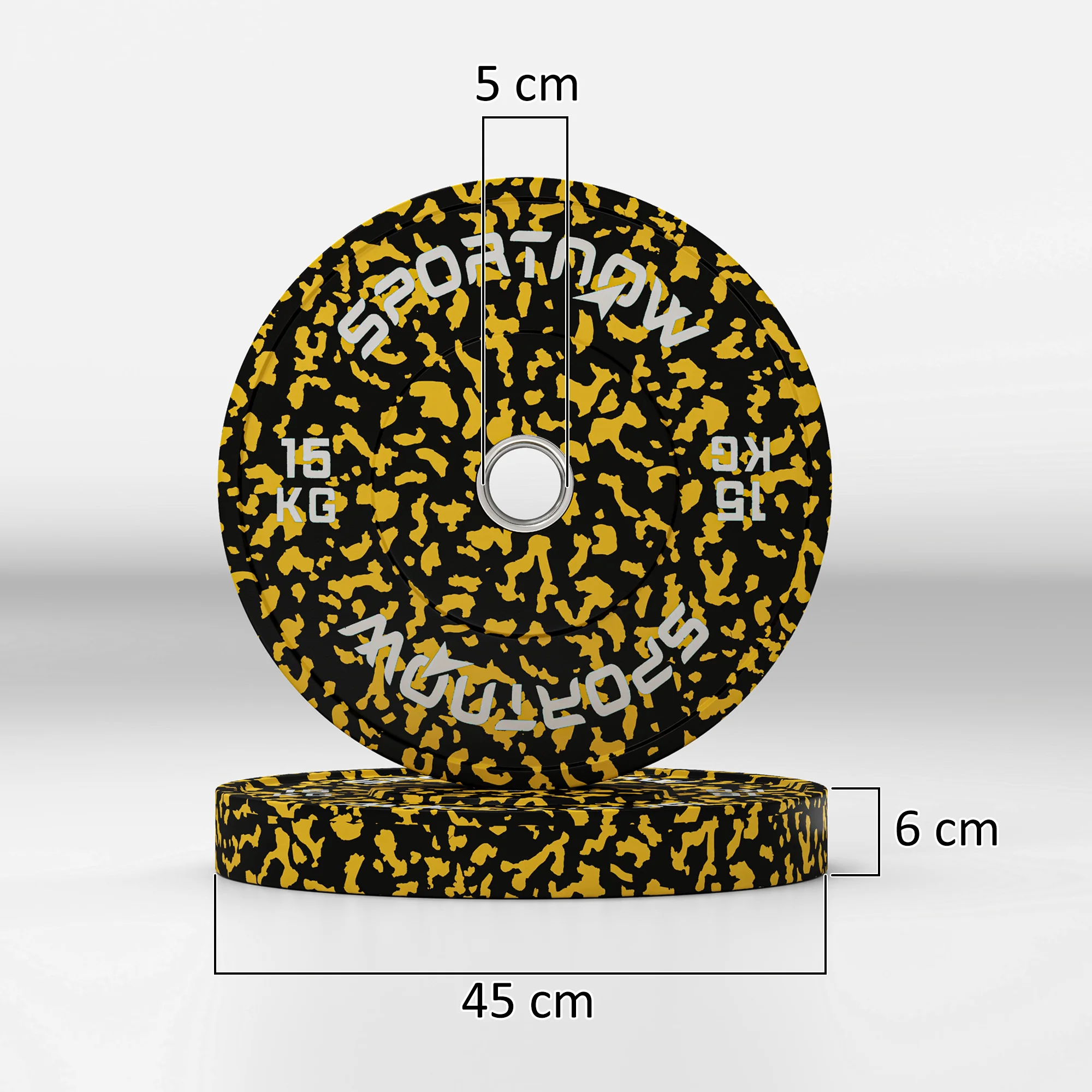 SPORTNOW Olympic Weight Plates With 5cm Holes For Weight Lifting - Image 14