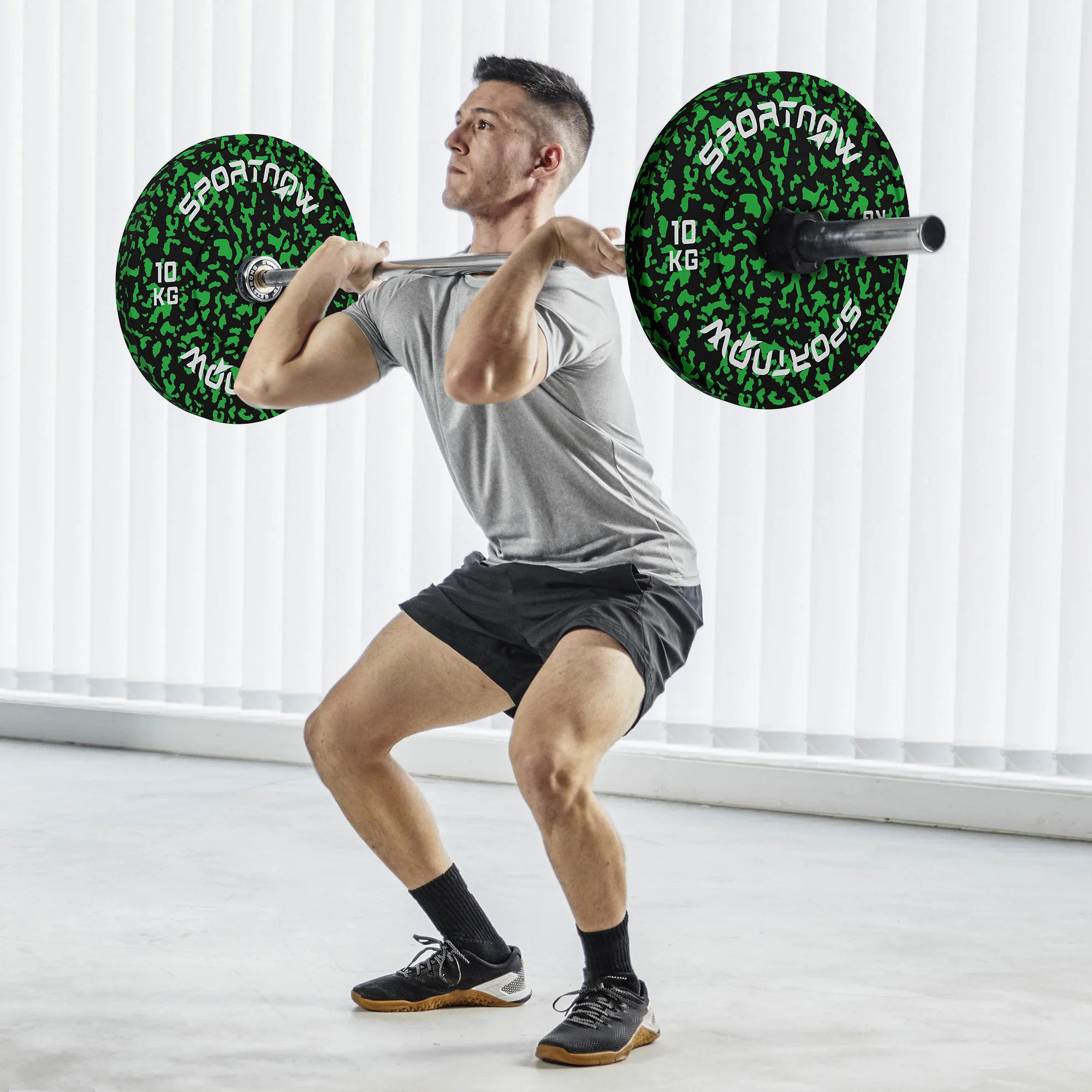 SPORTNOW Olympic Weight Plates With 5cm Holes For Weight Lifting - Image 2