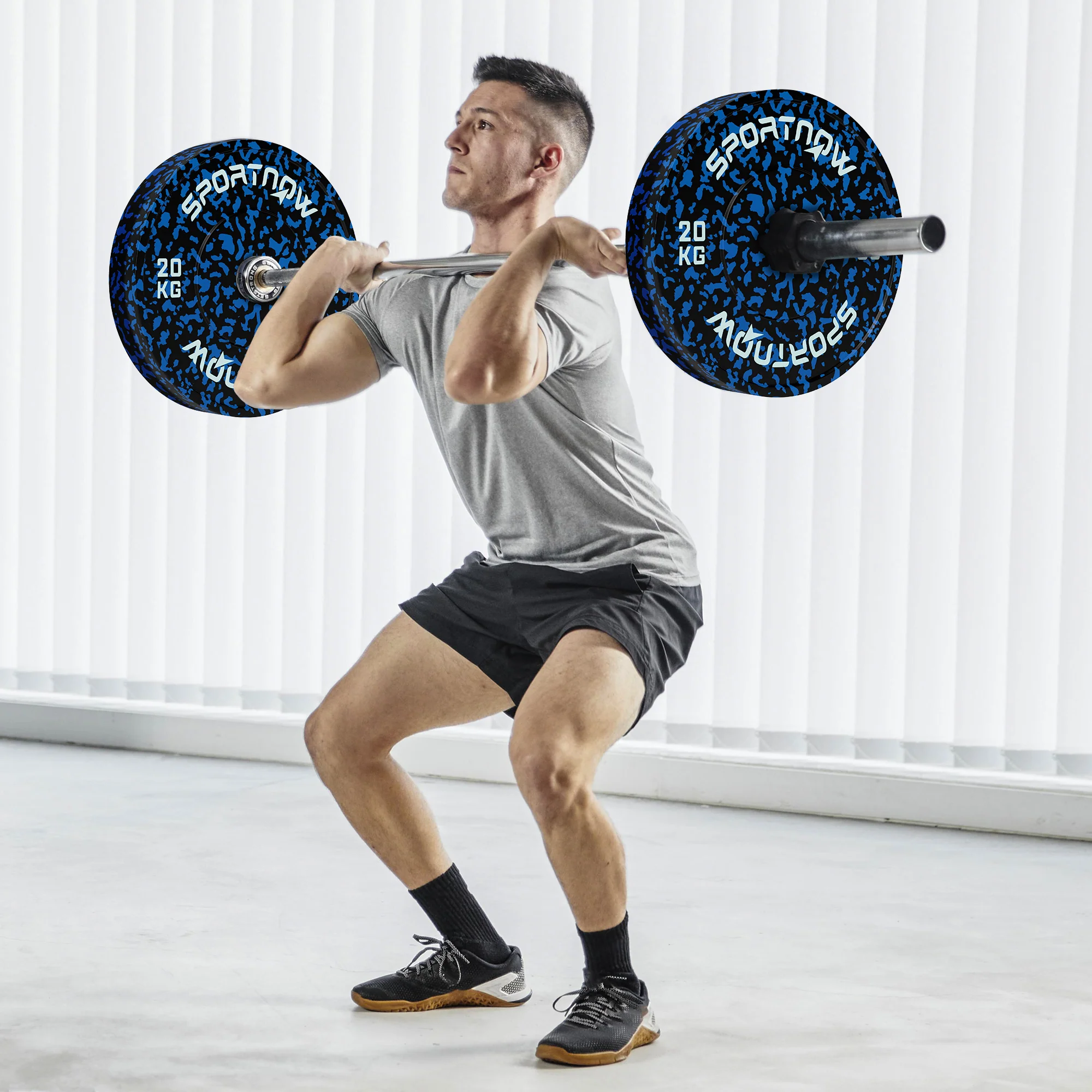 SPORTNOW Olympic Weight Plates With 5cm Holes For Weight Lifting - Image 20