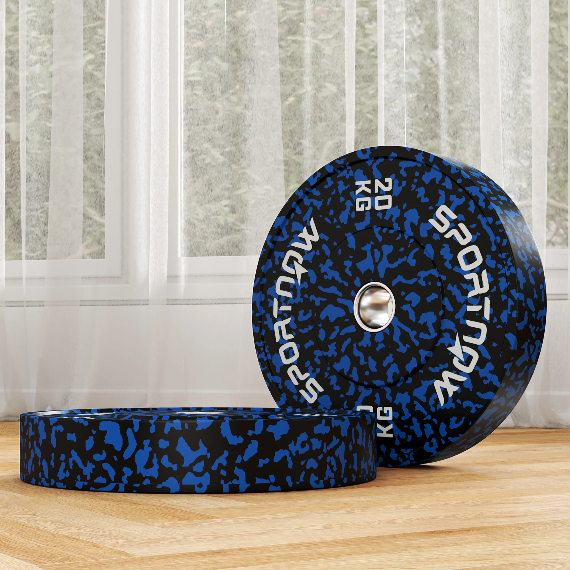 SPORTNOW Olympic Weight Plates With 5cm Holes For Weight Lifting - Image 25