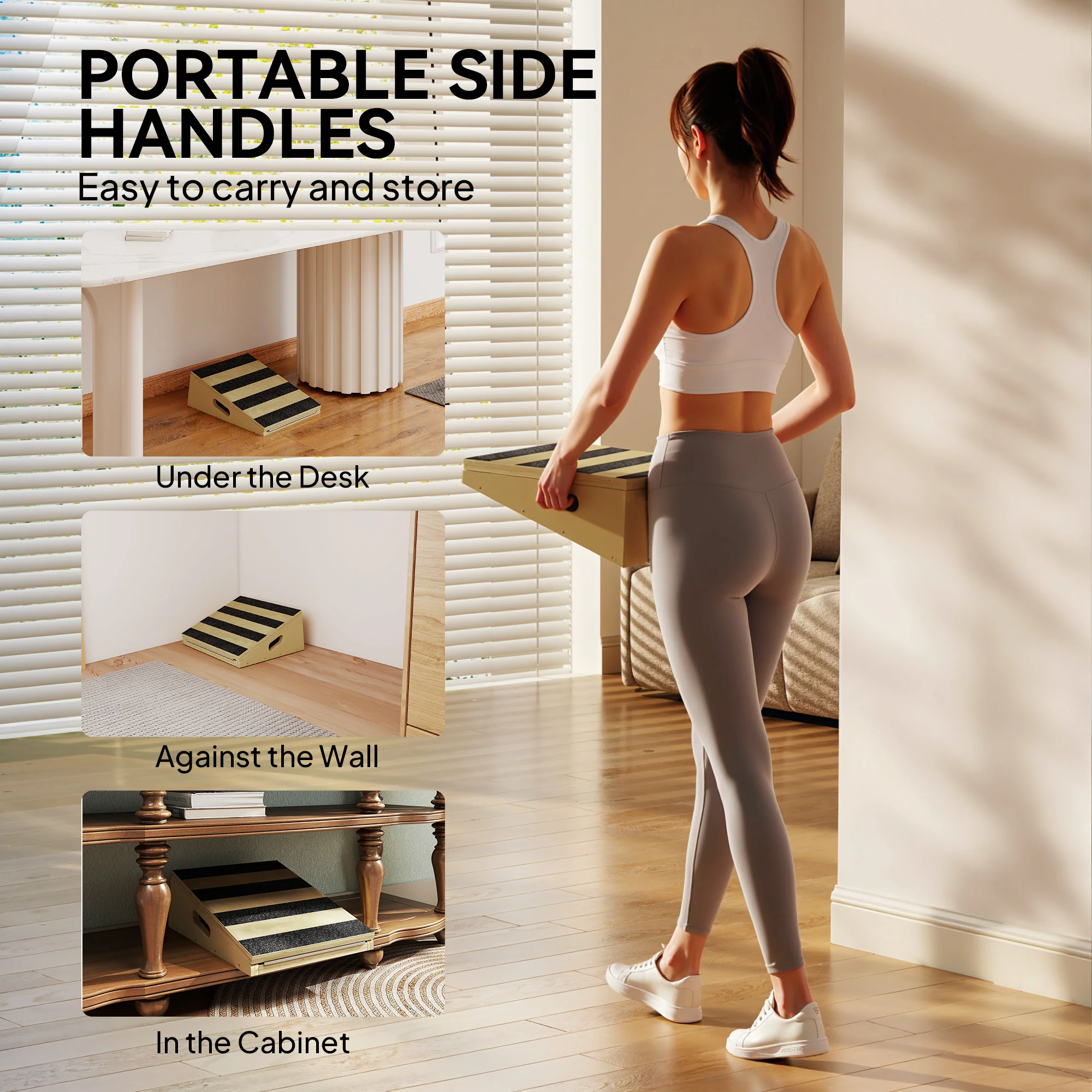 SPORTNOW Portable Slant Board, Calf Stretcher with 4 Adjustable Angles - Image 6