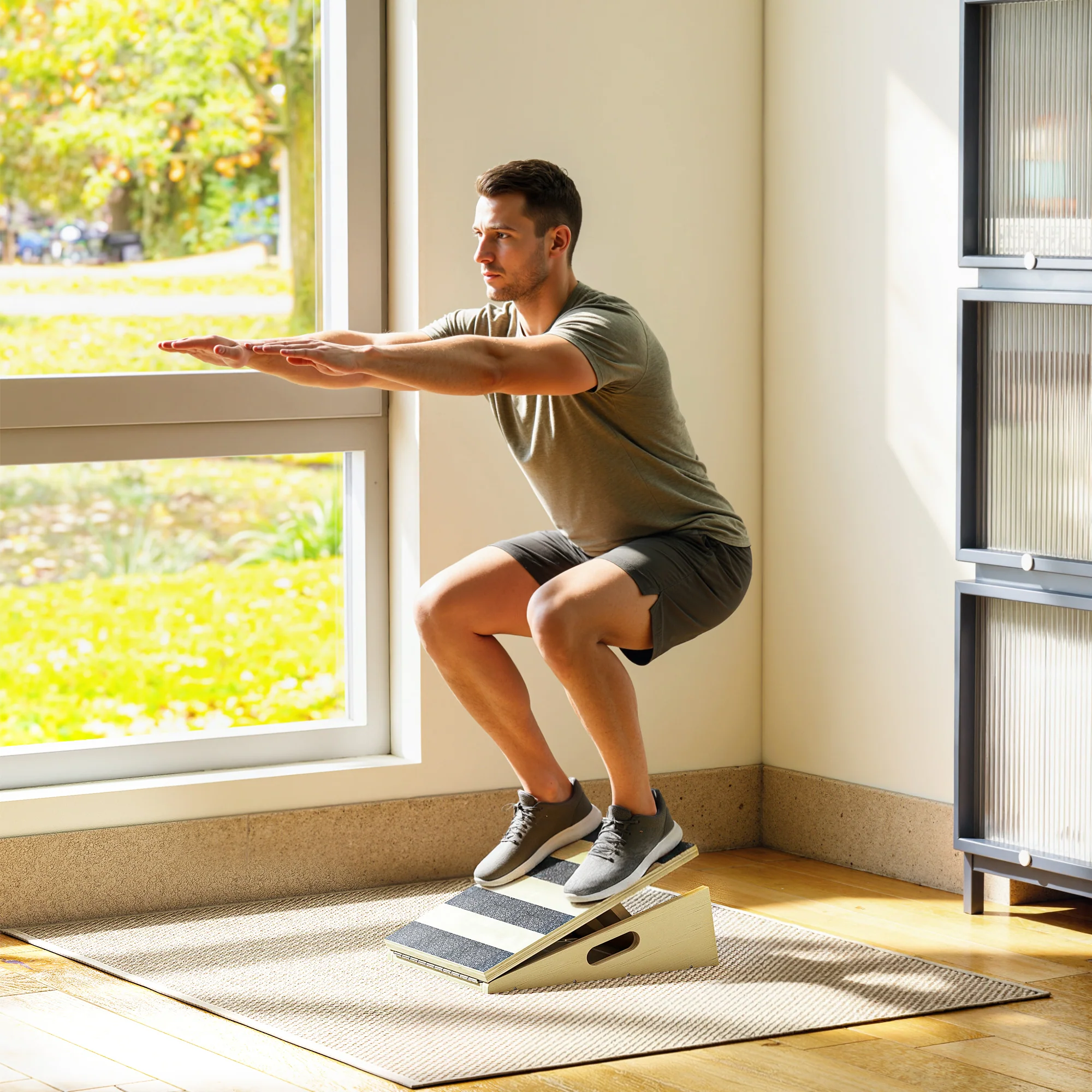 SPORTNOW Portable Slant Board, Calf Stretcher with 4 Adjustable Angles - Image 9