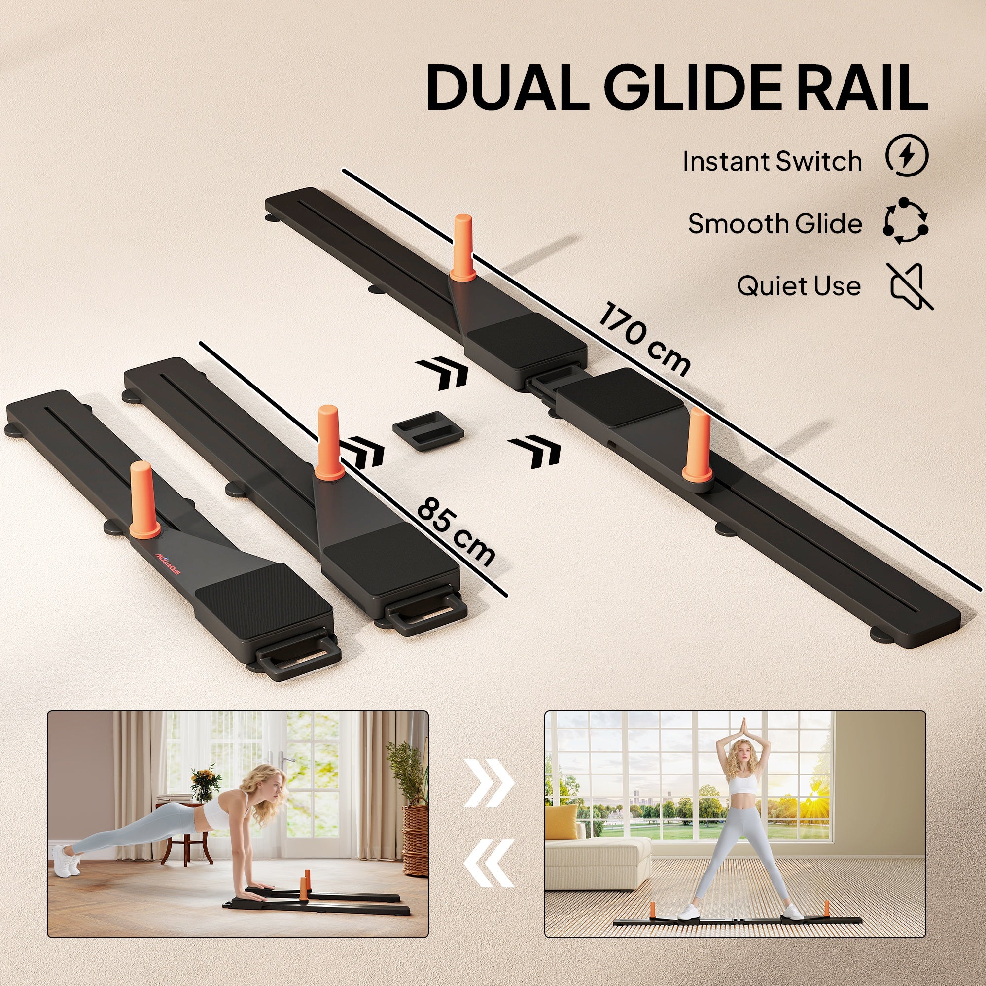 SPORTNOW Push Up Board Set of 2, Portable Press Up Board for Home Gym - Image 7