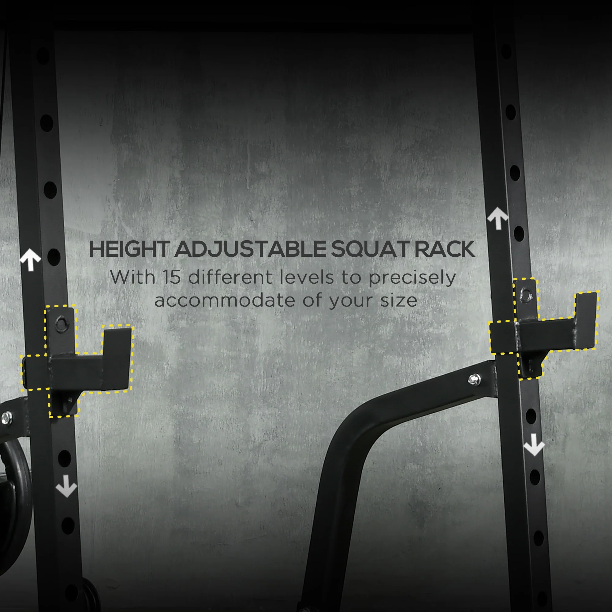 SPORTNOW Smith Machine Power Rack with Pull Up Bar, Lat Pull Down System - Image 6