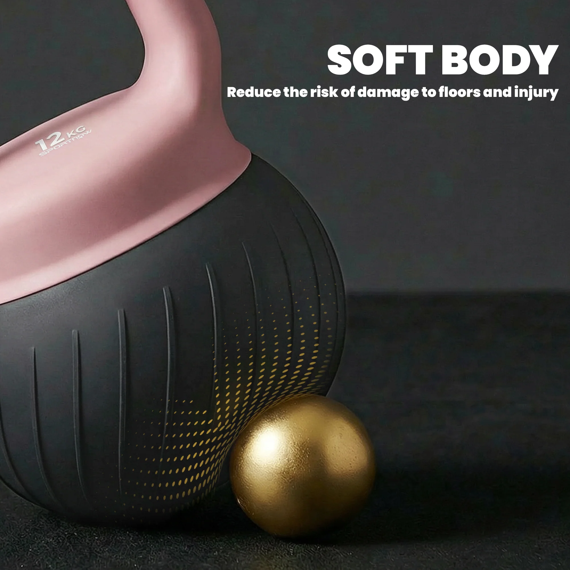 SPORTNOW Soft Kettlebell, 12kg Kettle Bell with Anti-Slip Grip for Home Gym - Image 4