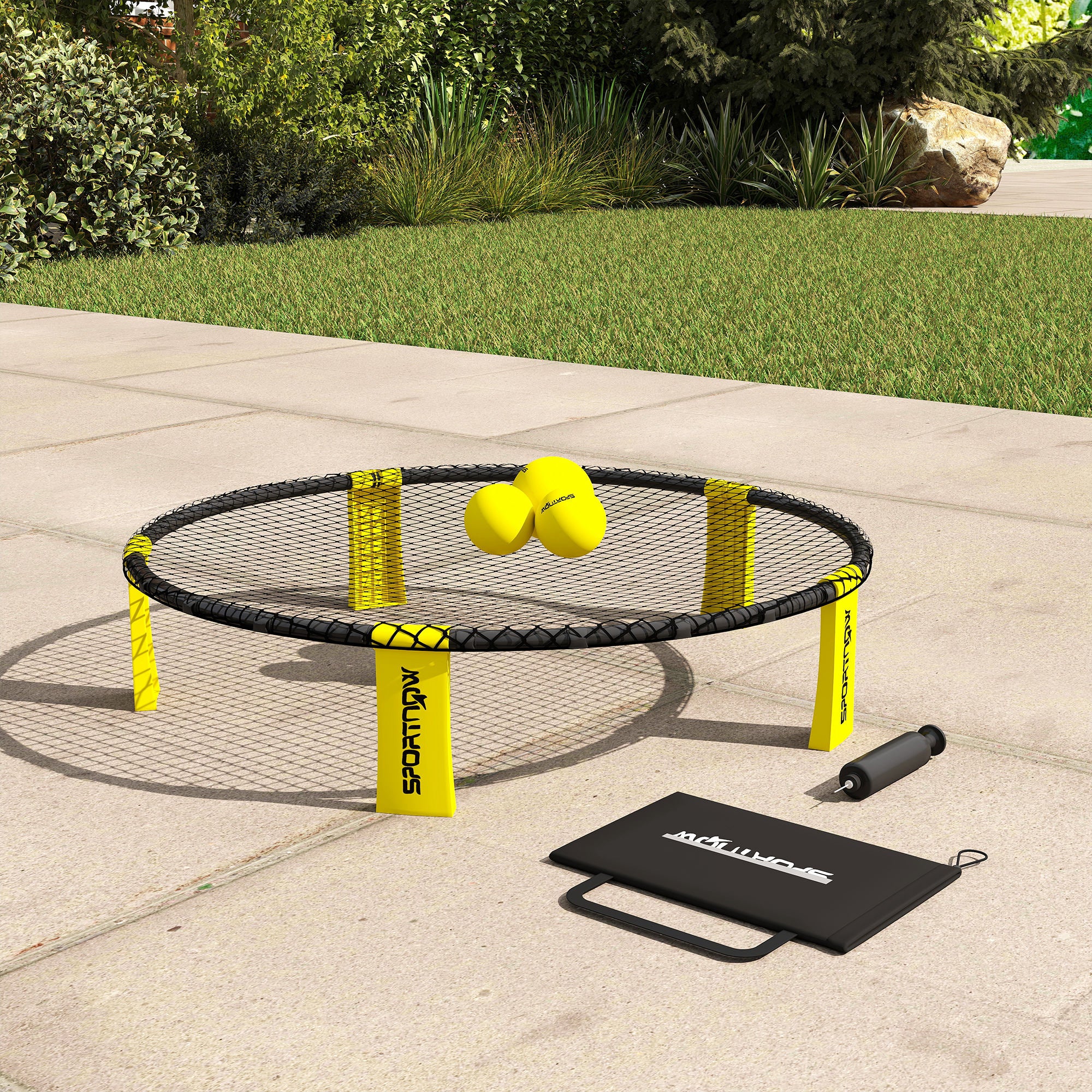 SPORTNOW Spike Ball Set, Mini Beach Games Set With Net, 3 Balls And Pump - Image 8