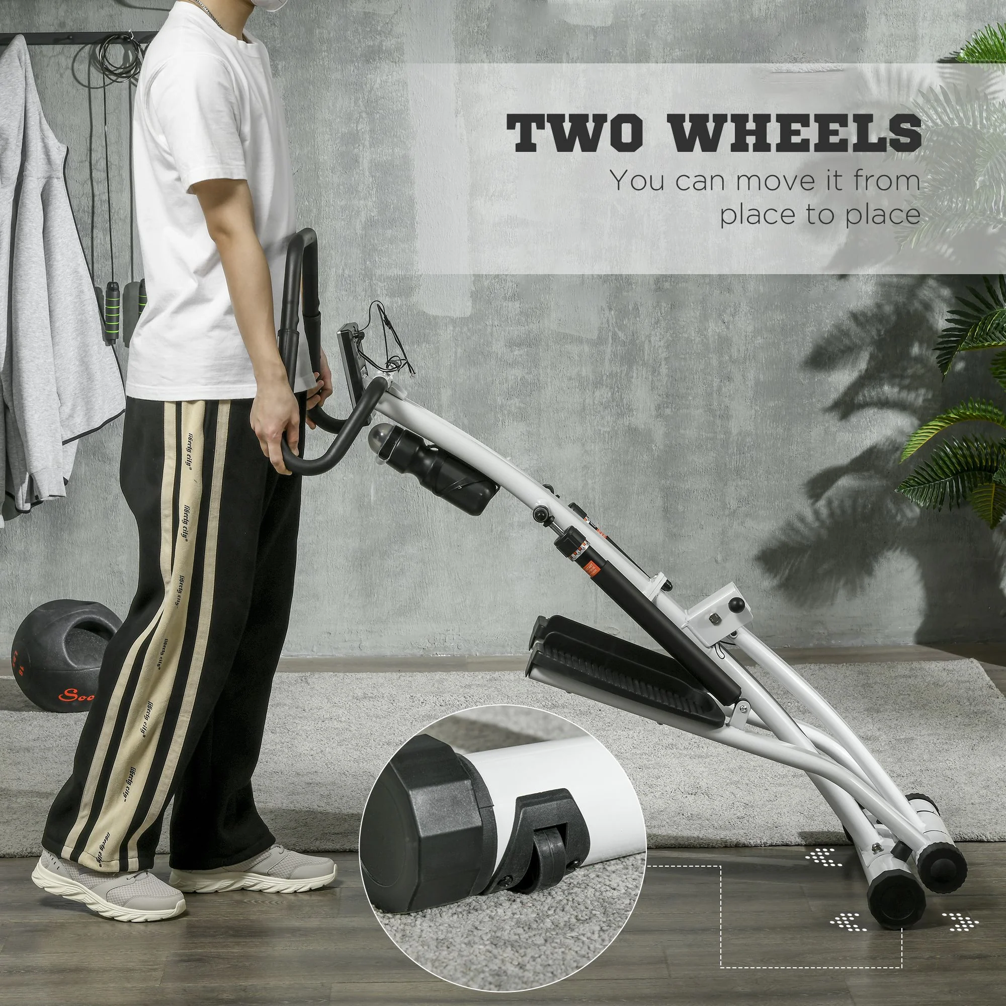 SPORTNOW Stepper Machine with 12-Level Hydraulic Resistance, LCD Monitor - Image 6