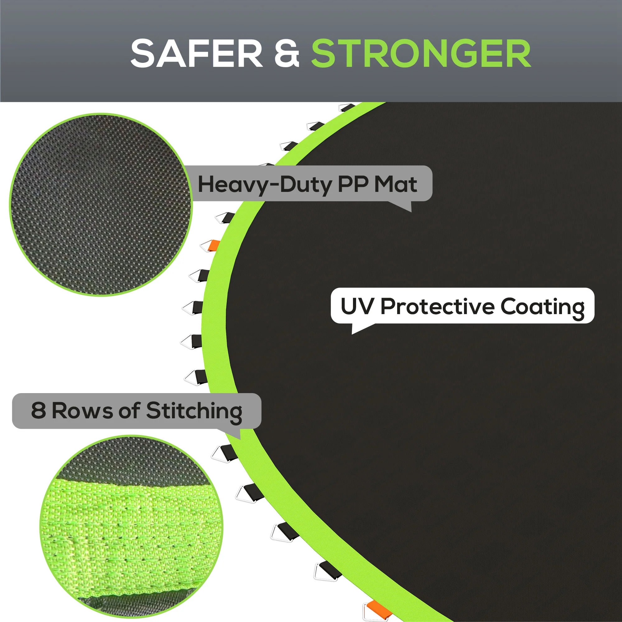 SPORTNOW Trampoline Mat With 72 V-Hooks, For 12ft Trampoline - Image 13