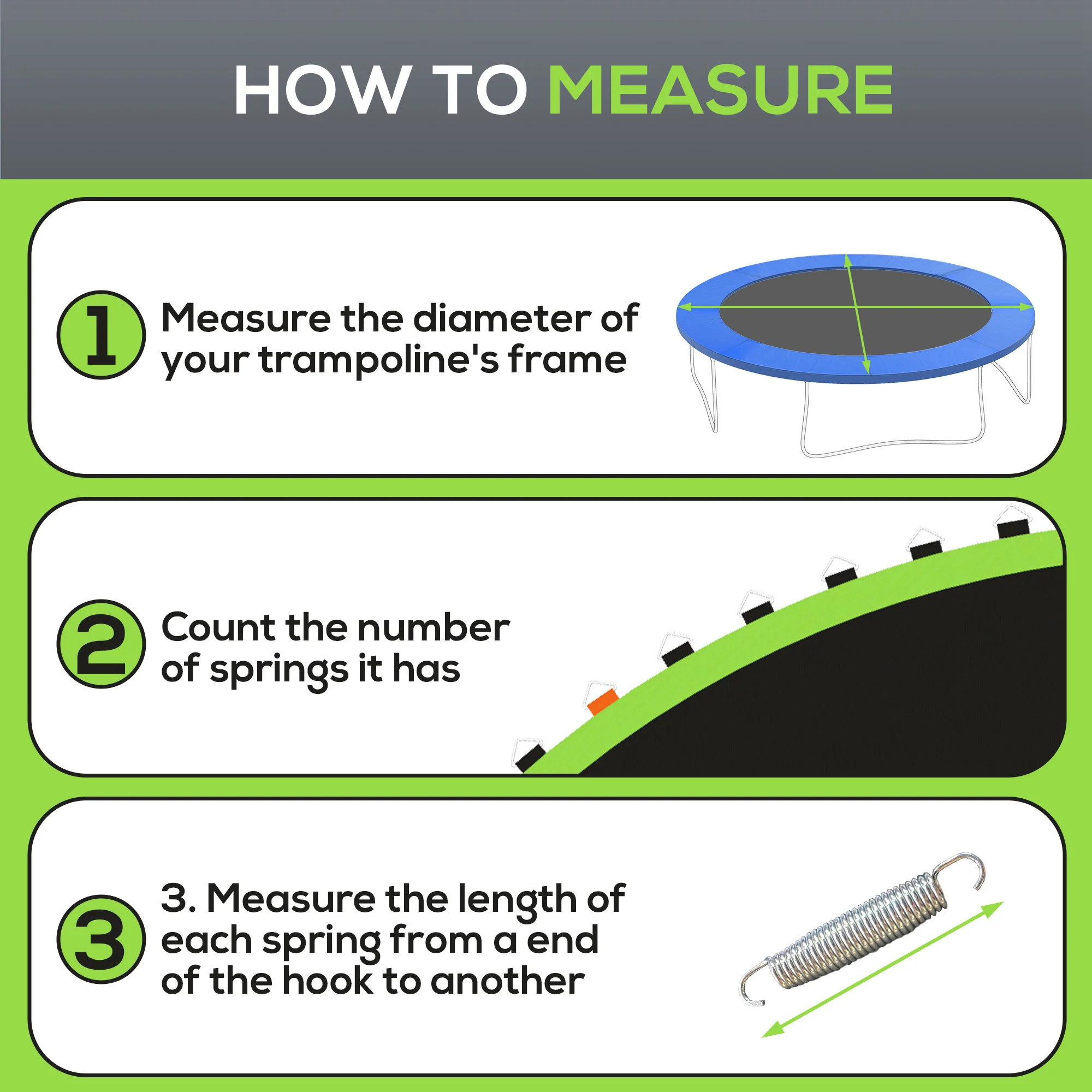 SPORTNOW Trampoline Mat With 72 V-Hooks, For 12ft Trampoline - Image 16