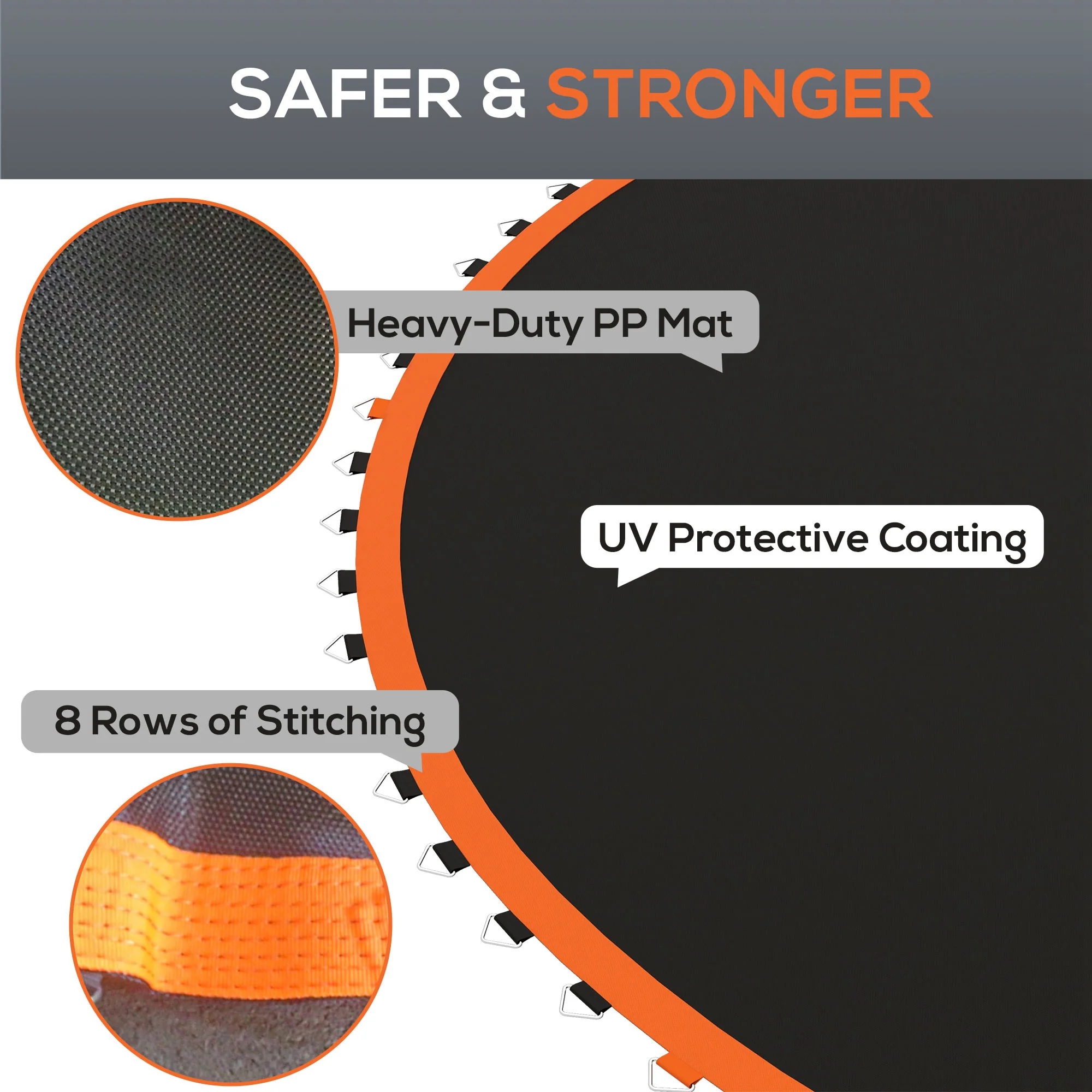 SPORTNOW Trampoline Mat With 72 V-Hooks, For 12ft Trampoline - Image 22
