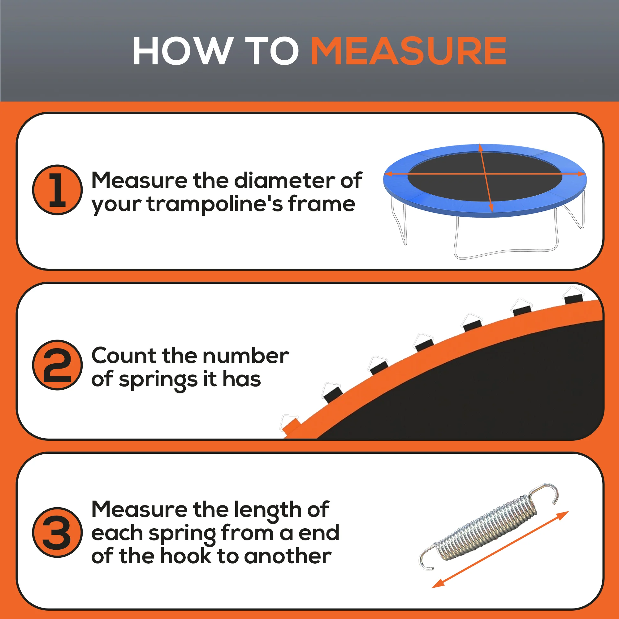 SPORTNOW Trampoline Mat With 72 V-Hooks, For 12ft Trampoline - Image 25
