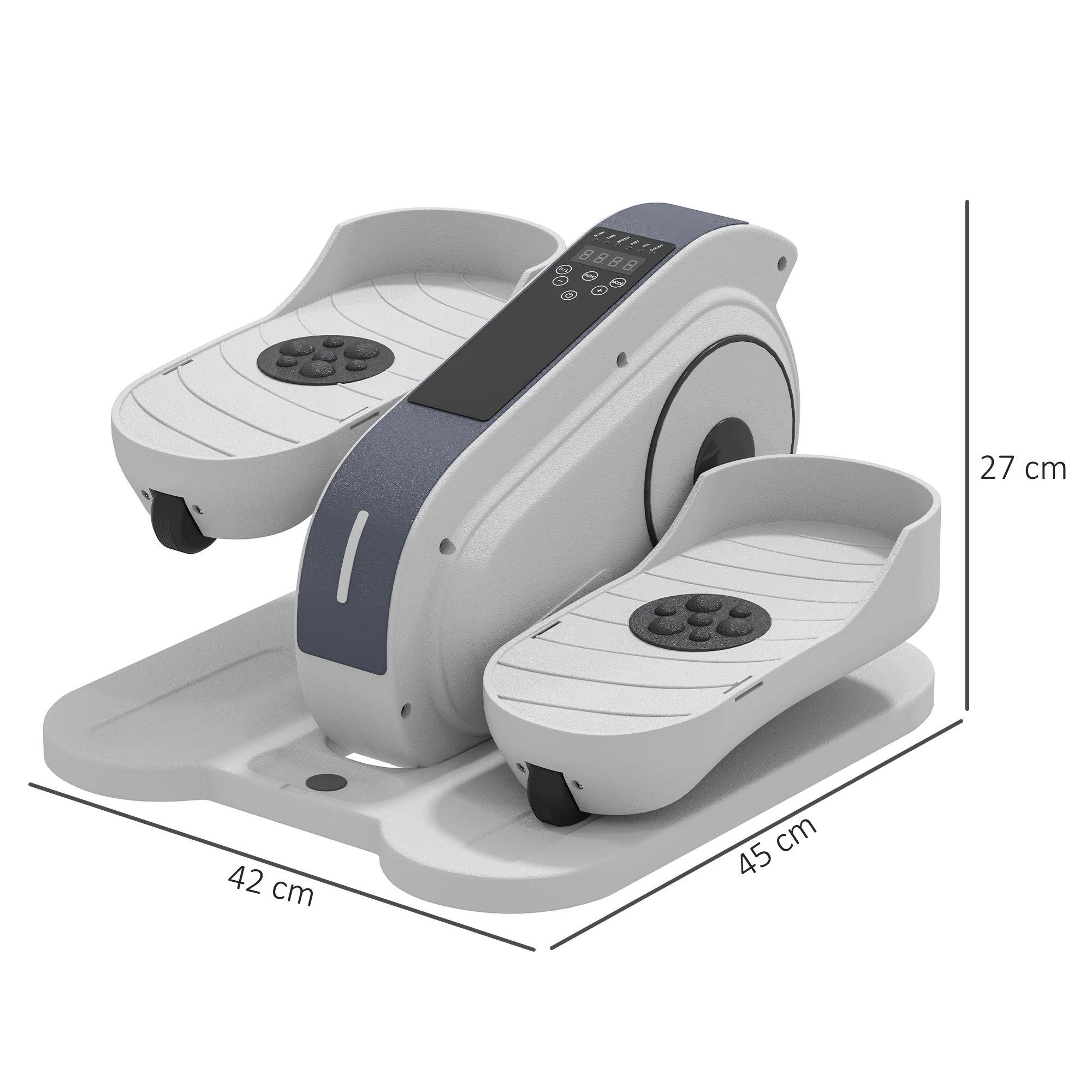 SPORTNOW Under Desk Elliptical Machine Pedal Exerciser w/ 10 Speeds - Image 14