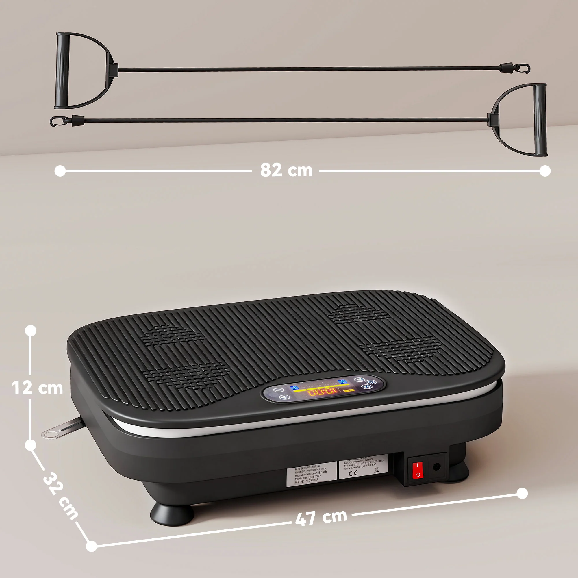 SPORTNOW Vibration Plate Exercise Machine with Cool Lights and Bluetooth - Image 5