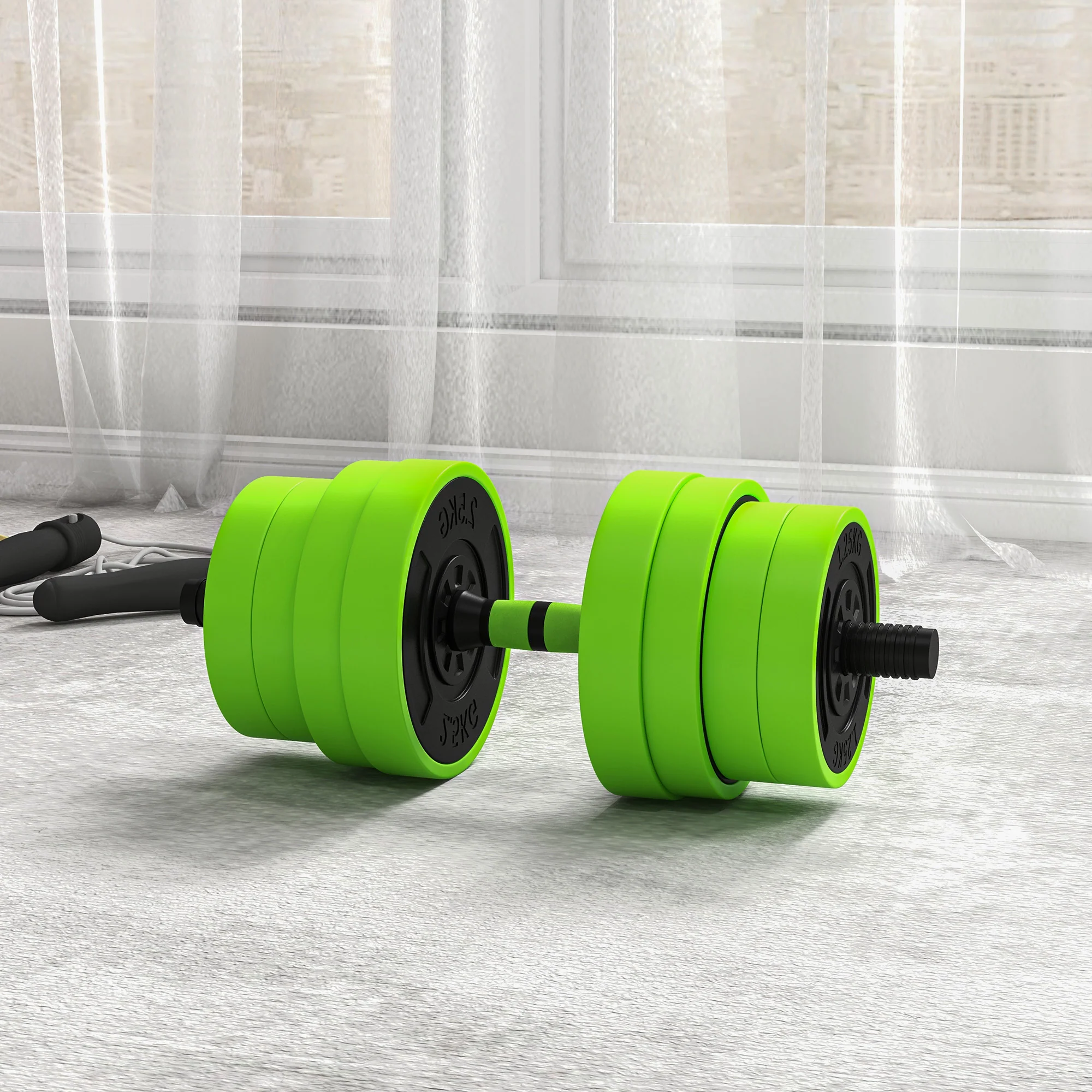 SPORTNOW Weight Dumbbells Set, Barbell, Kettlebell, Push Up Stand, 30kg - Image 9