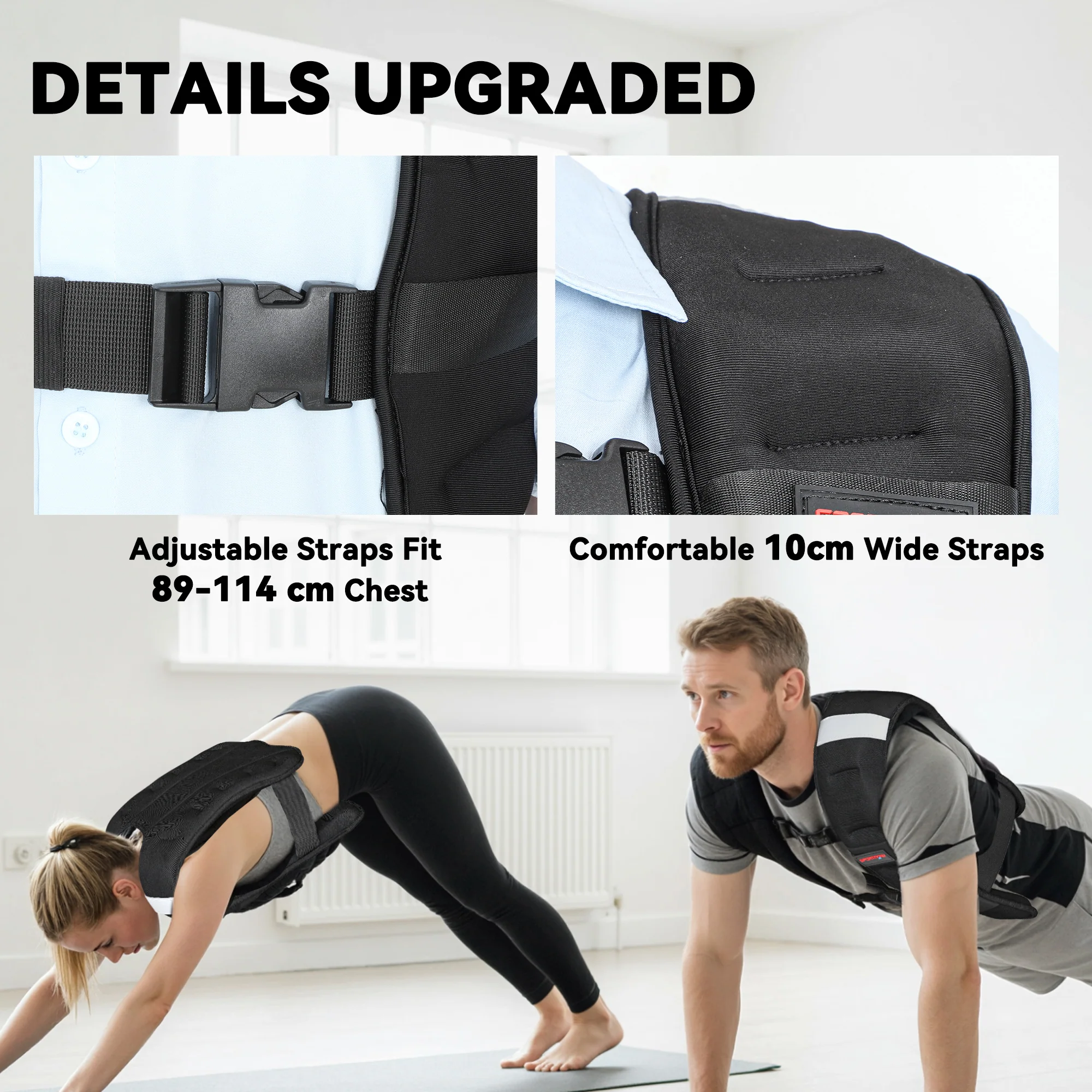 SPORTNOW Weighted Vest With Adjustable Straps And Reflective Strips - Image 22