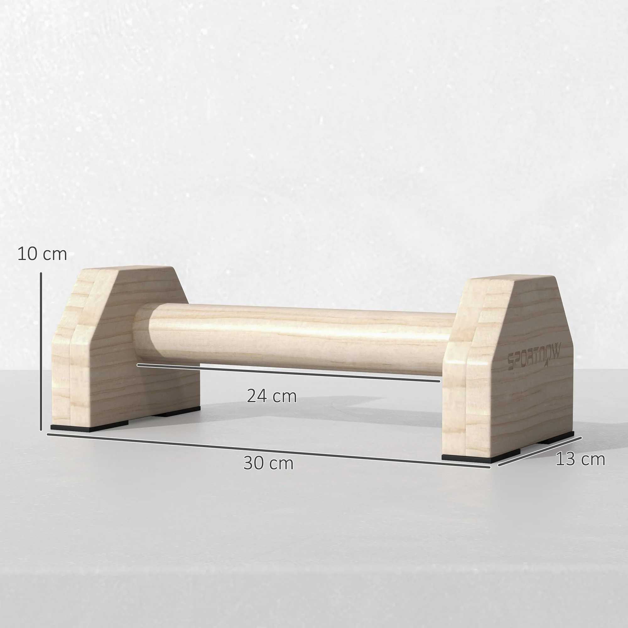 SPORTNOW Wooden Parallettes Push Up Bars Calisthenics Equipment for Home Gym - Image 5