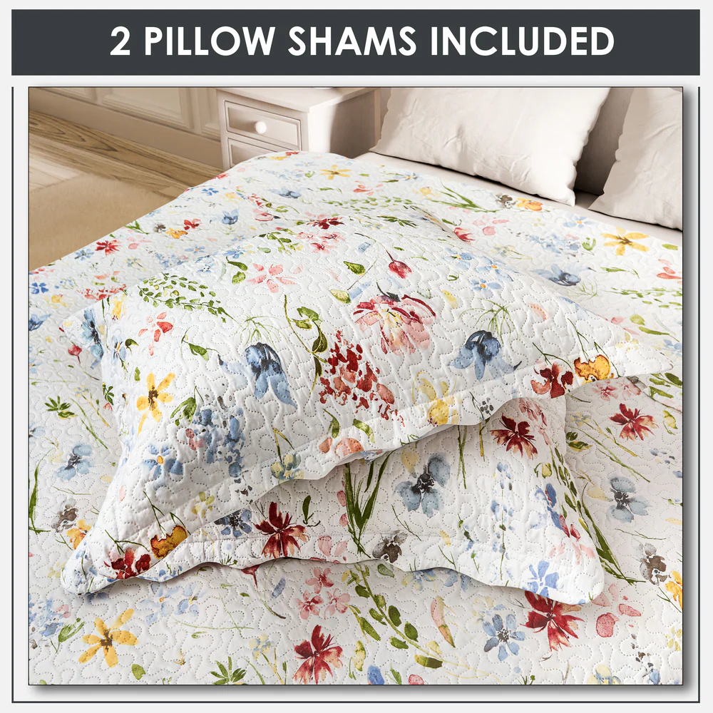 Spring - Quilted Patchwork Bedspread Set - Single - Image 5