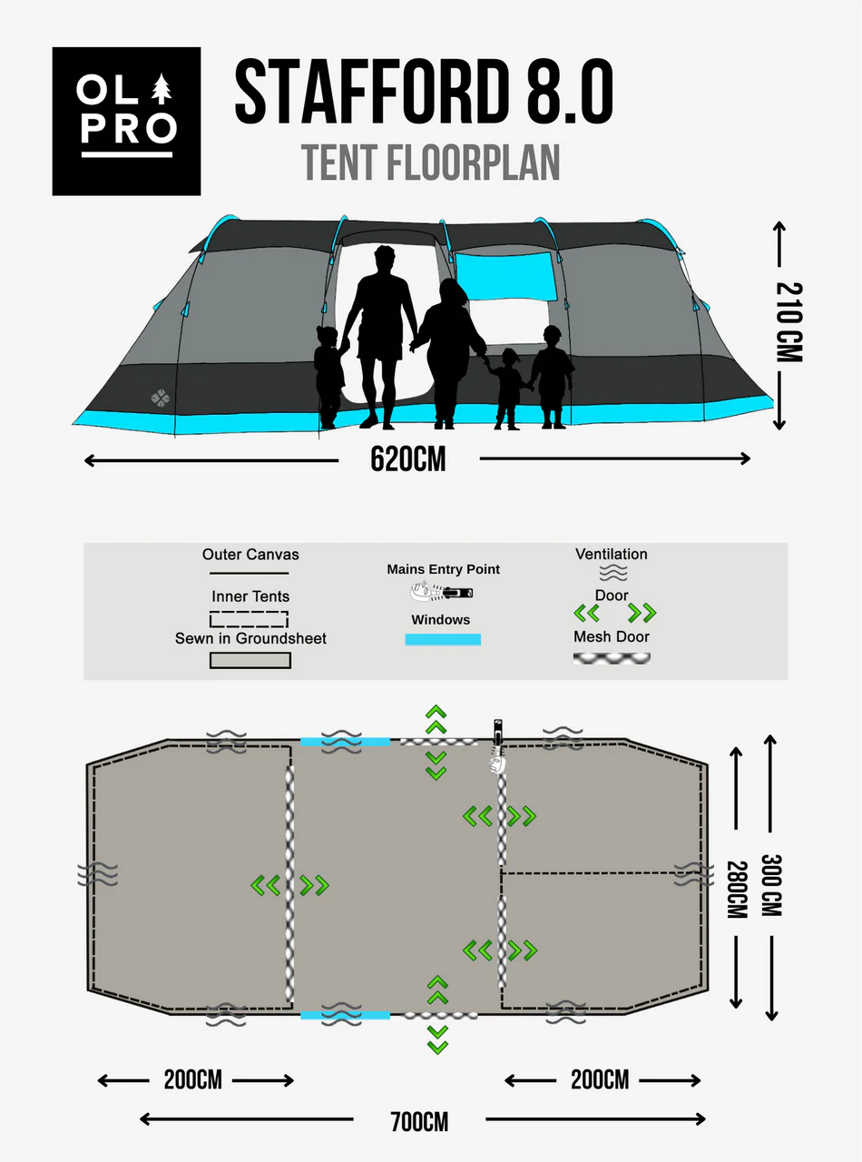 Stafford 8.0 - 8 Berth Tent - Image 2