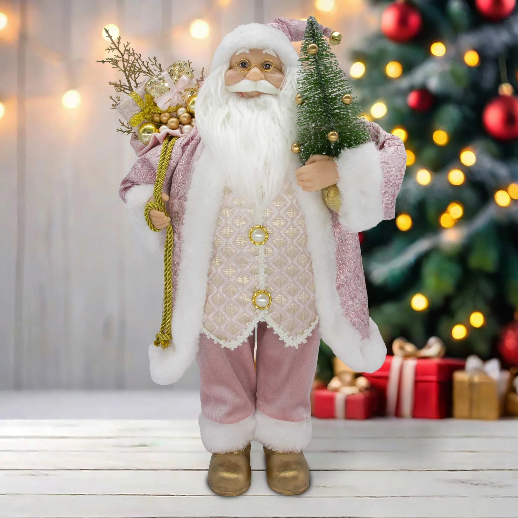 Standing Santa Small - Pink - Image 3