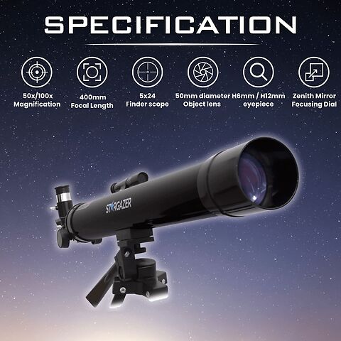 Stargazer Telescope for Astronomy Kids Children Adults Beginners - Portable Telescopes - Image 4