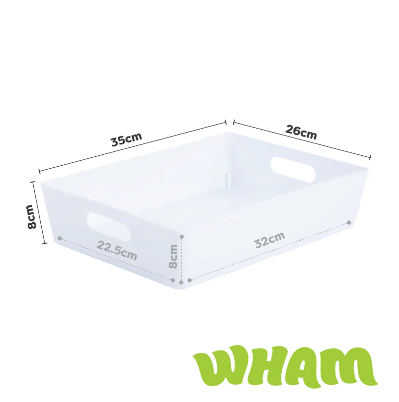 Studio Basket Rectangular 6L White - Image 5