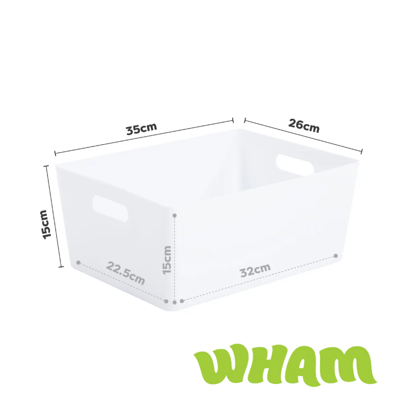 Studio Basket 11.5L Rectangular White - Image 2