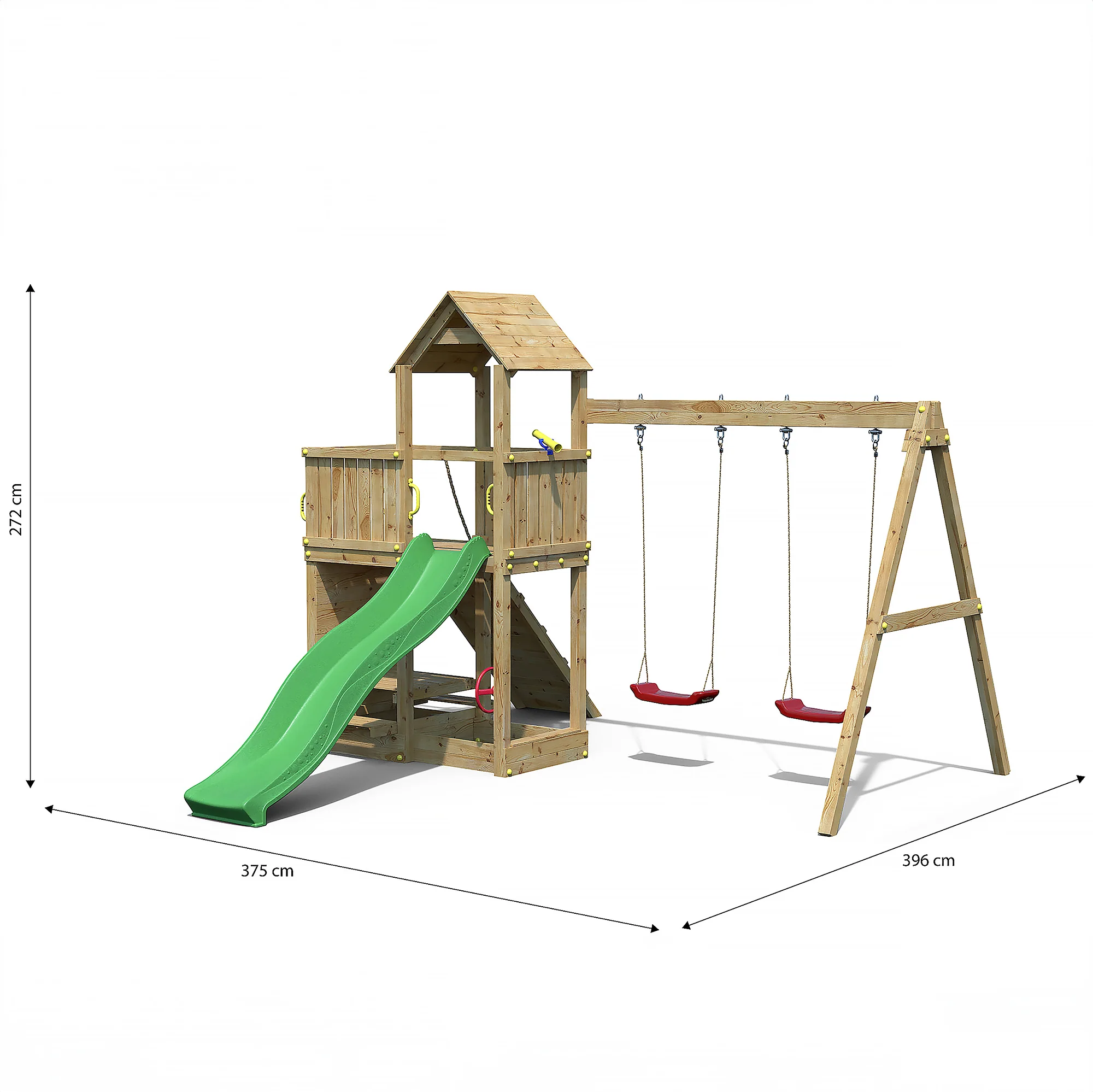 Summit Seeker Scramble Playfort - Climbing Frame With Swings And Slide - Image 4