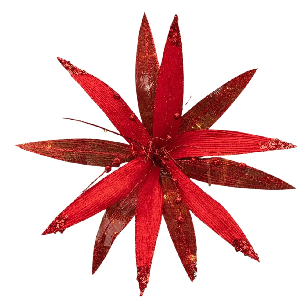 Christmas Sparkle Super Flower Decoration Glitter 45cm - Image 6