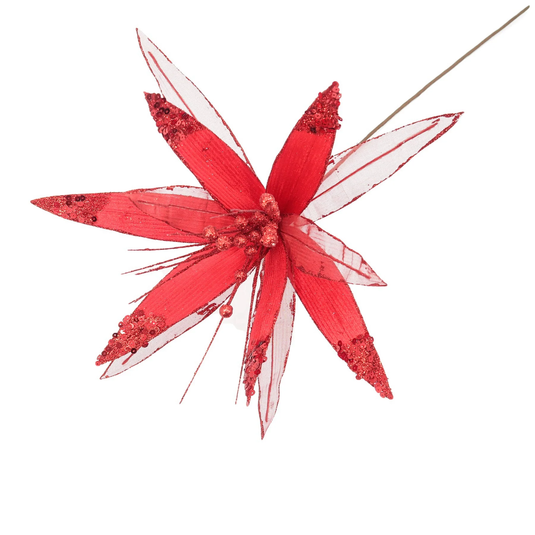 Christmas Sparkle Super Flower Decoration Glitter 45cm - Image 7