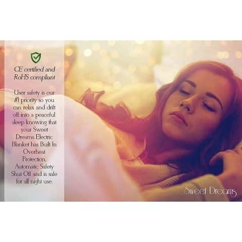 Sweet Dreams Electric Blanket Super King Bed Size Machine Washable Elasticated Skirt - Overheat Safety - Image 3