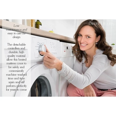 Sweet Dreams Electric Blanket Super King Bed Size Machine Washable Elasticated Skirt - Overheat Safety - Image 4